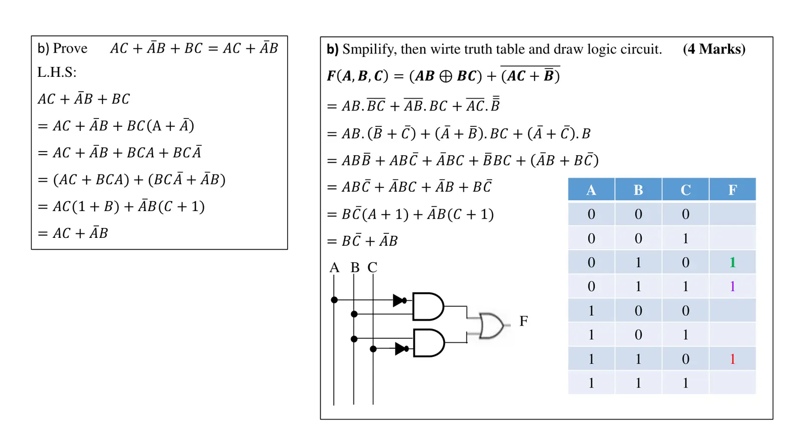 غلاف تقرير Prove AC+AB+BC=AC+ĀB