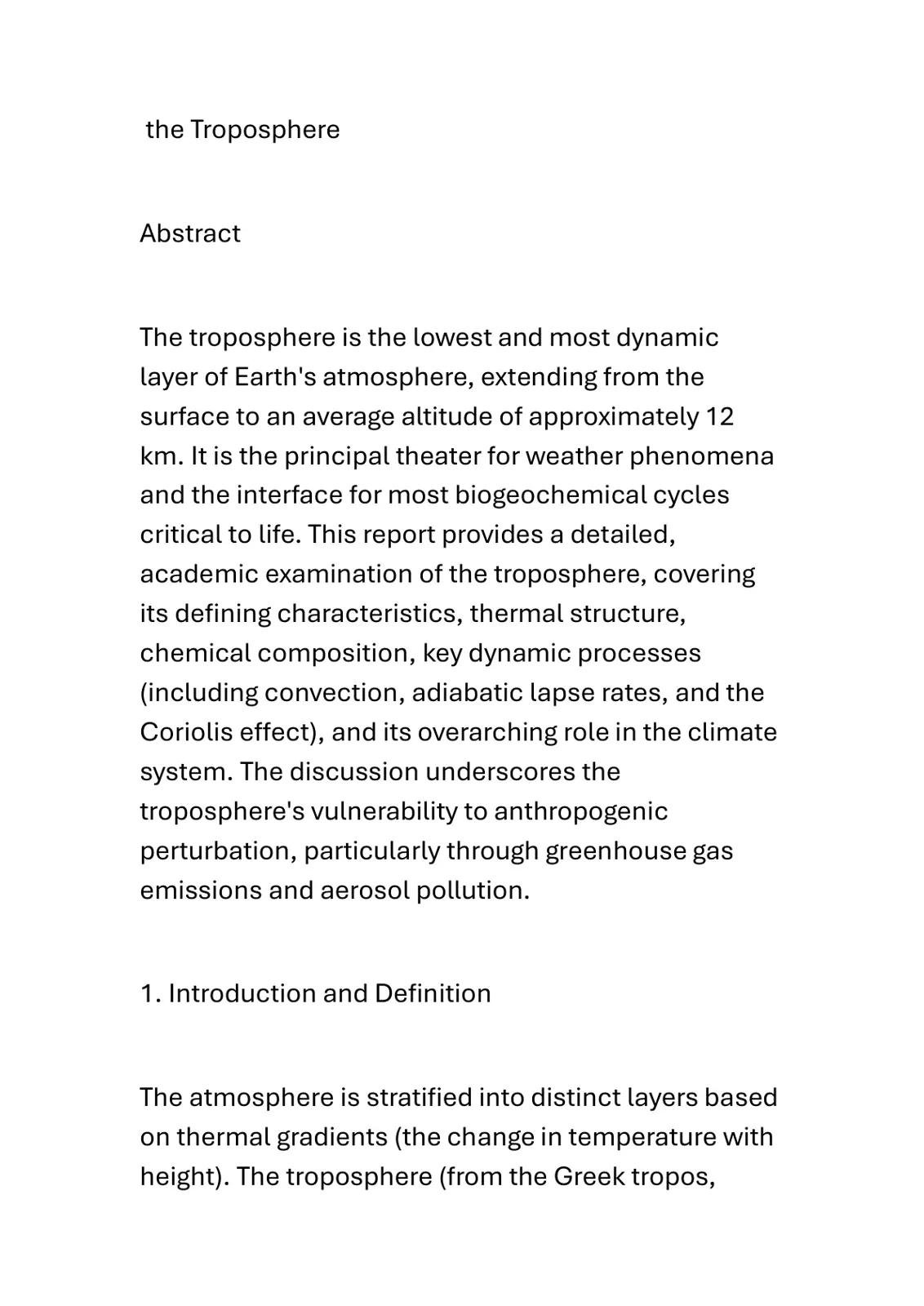 غلاف تقرير The Troposphere