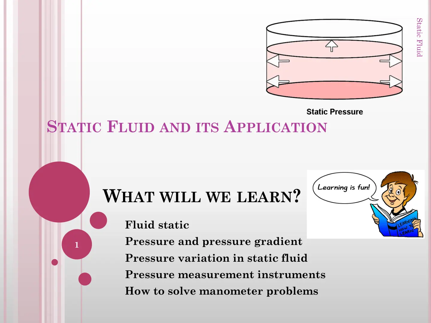 غلاف تقرير Static Fluid and its Application