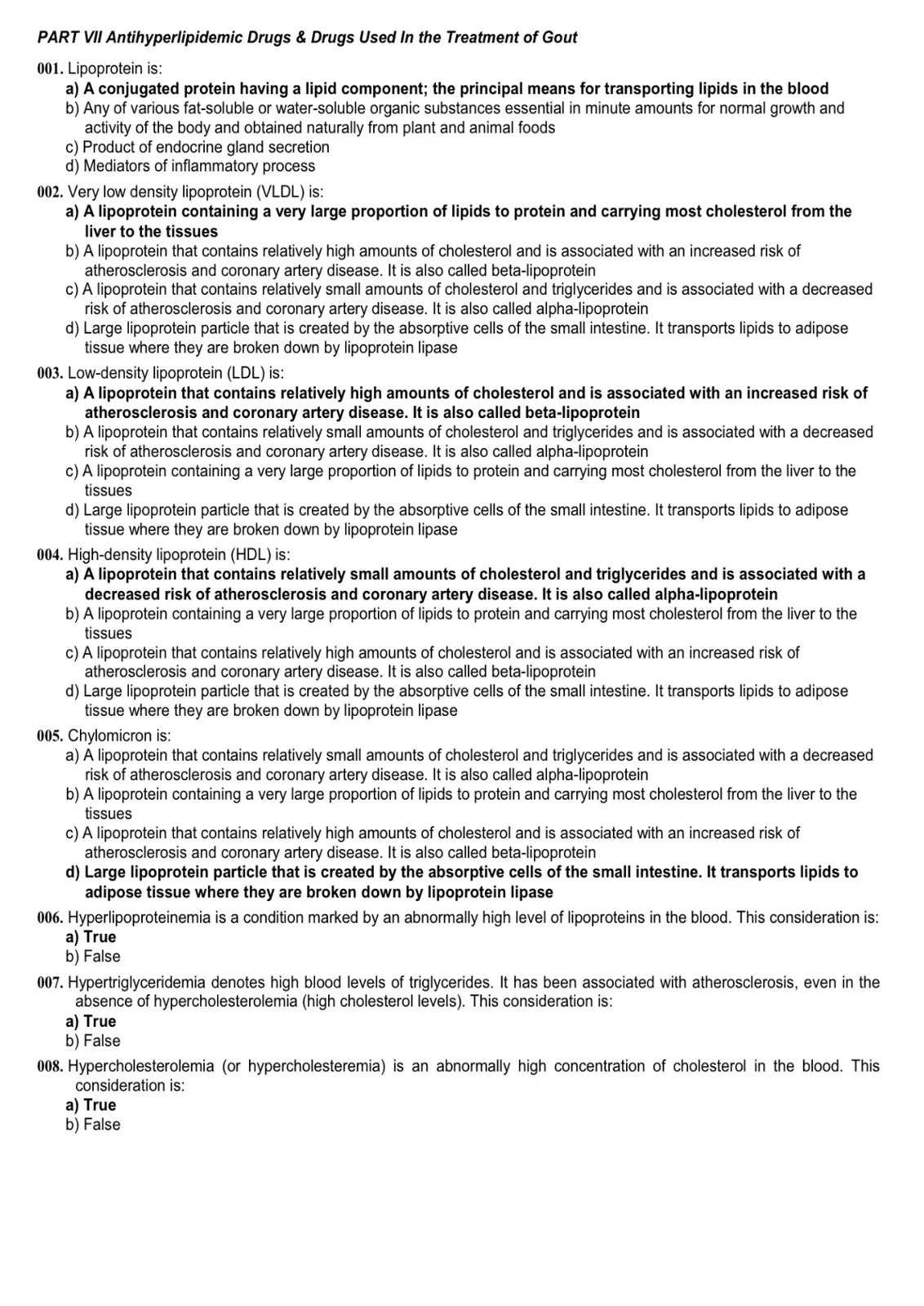 غلاف تقرير PART VII Antihyperlipidemic Drugs & Drugs Used In the Treatment of Gout