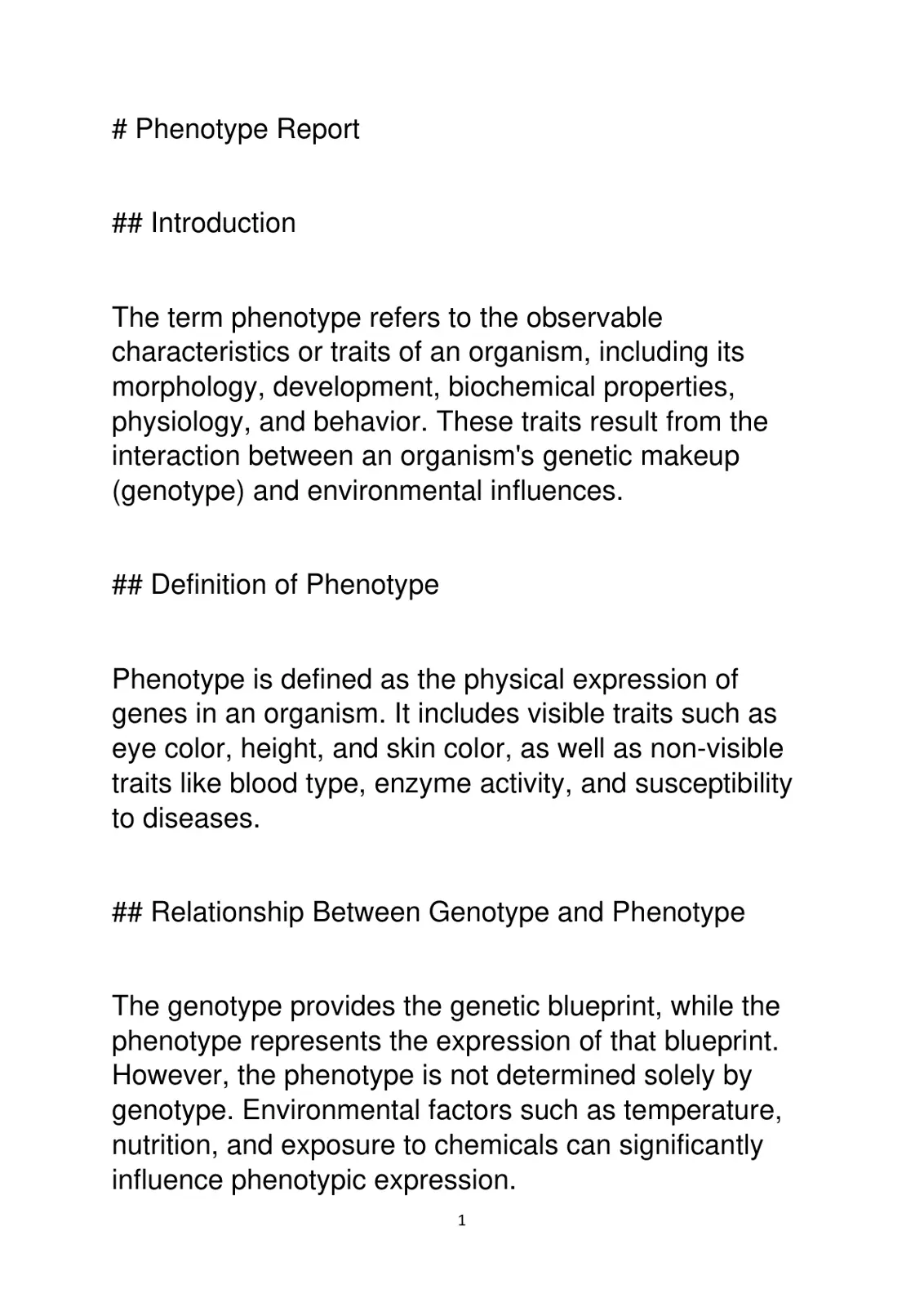 غلاف تقرير Phenotype Report