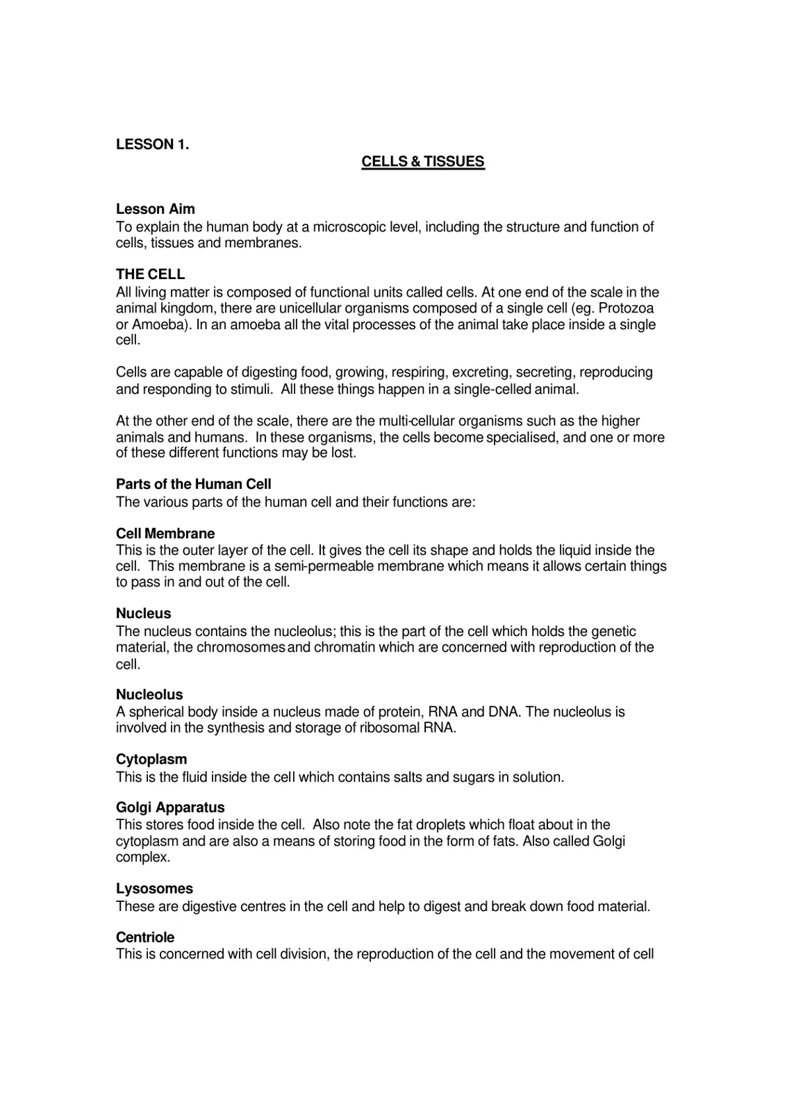 غلاف تقرير CELLS & TISSUES