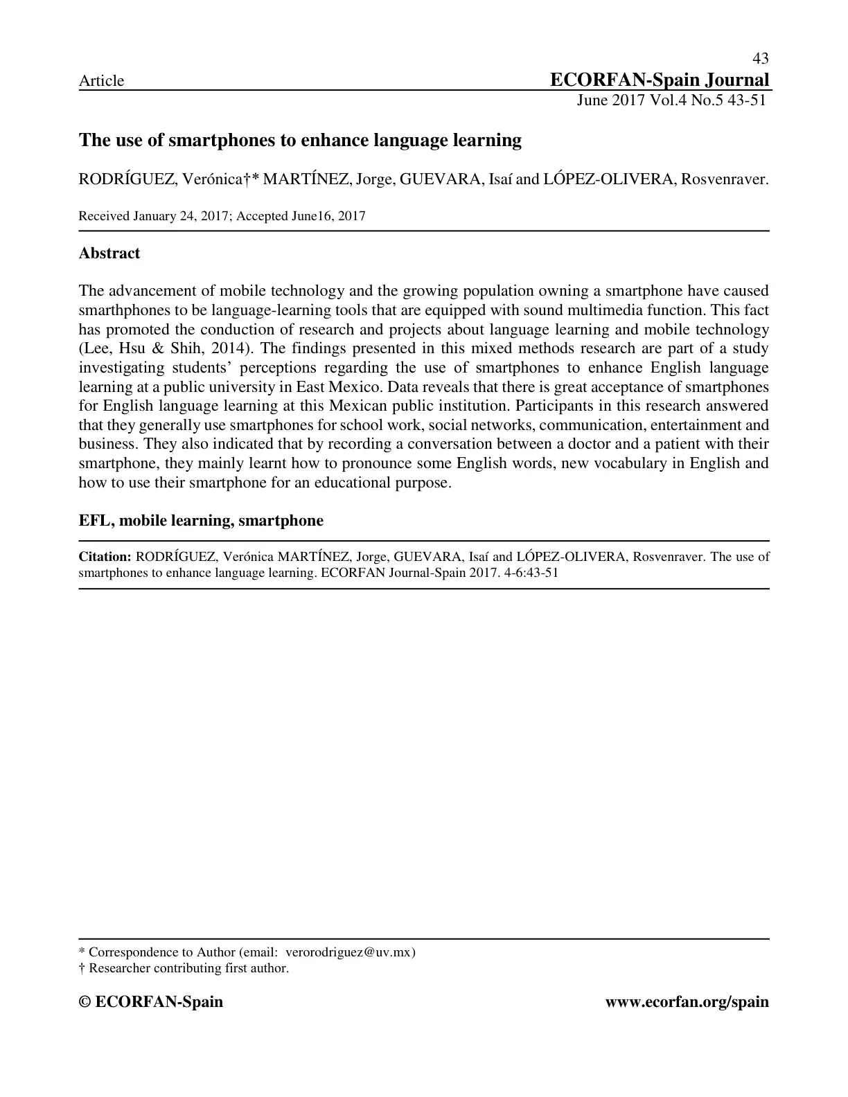 غلاف تقرير The use of smartphones to enhance language learning