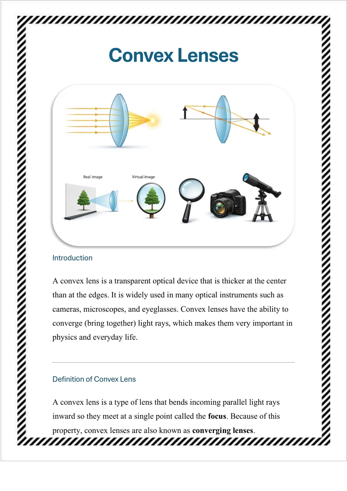 غلاف تقرير Convex Lenses