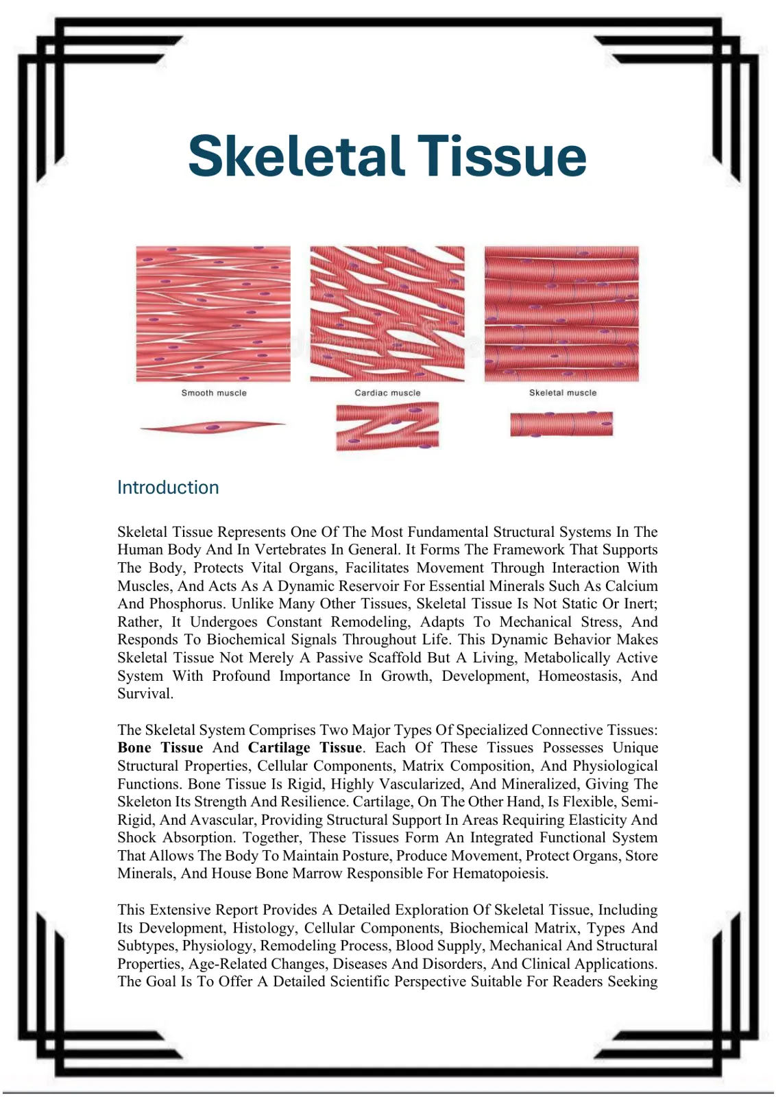 غلاف تقرير Skeletal Tissue