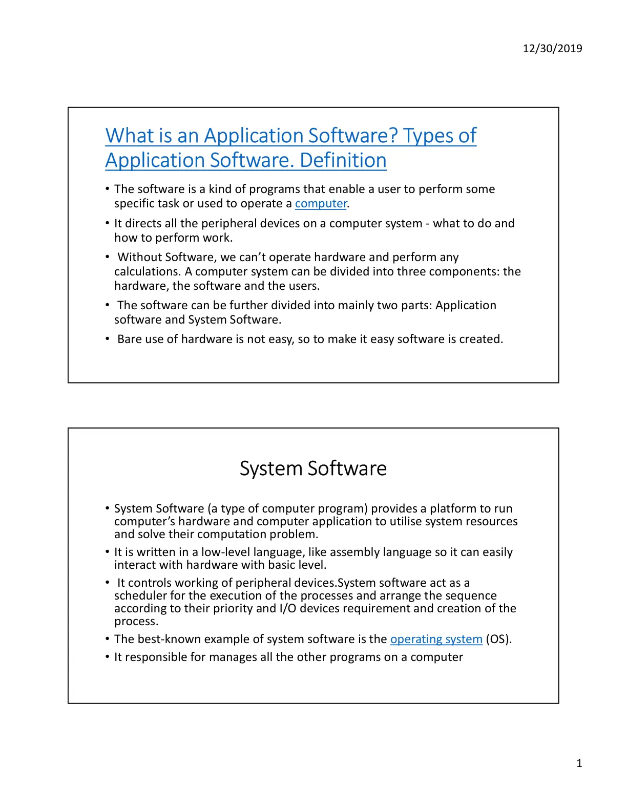 غلاف تقرير What is an Application Software? Types of Application Software. Definition