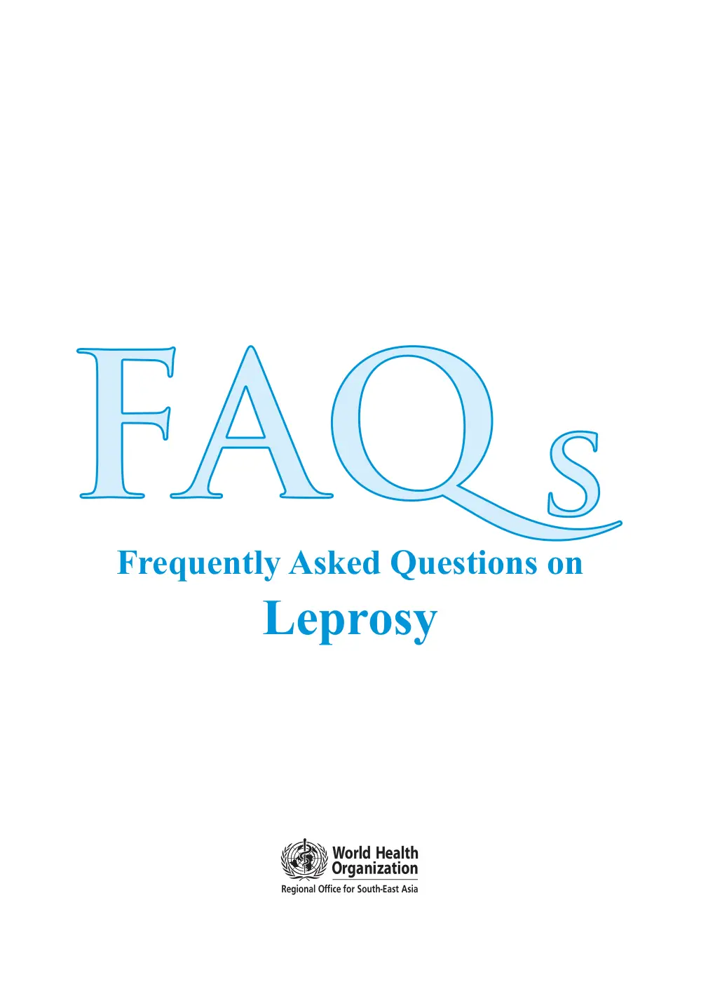 غلاف تقرير Frequently Asked Questions on Leprosy
