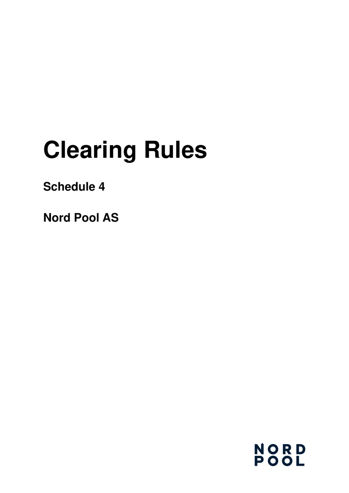 غلاف تقرير Clearing Rules Schedule 4