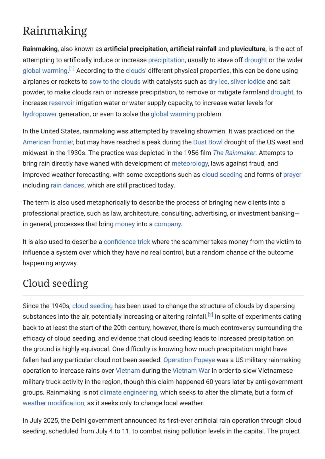 غلاف تقرير Rainmaking