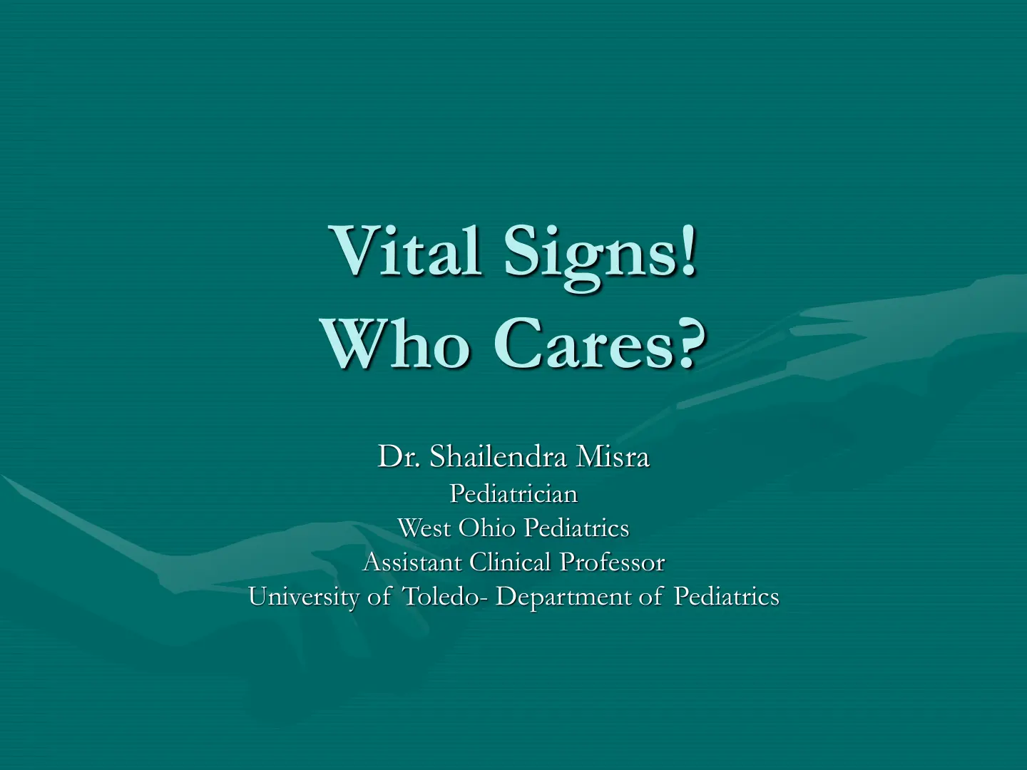 غلاف تقرير Vital Signs! Who Cares?