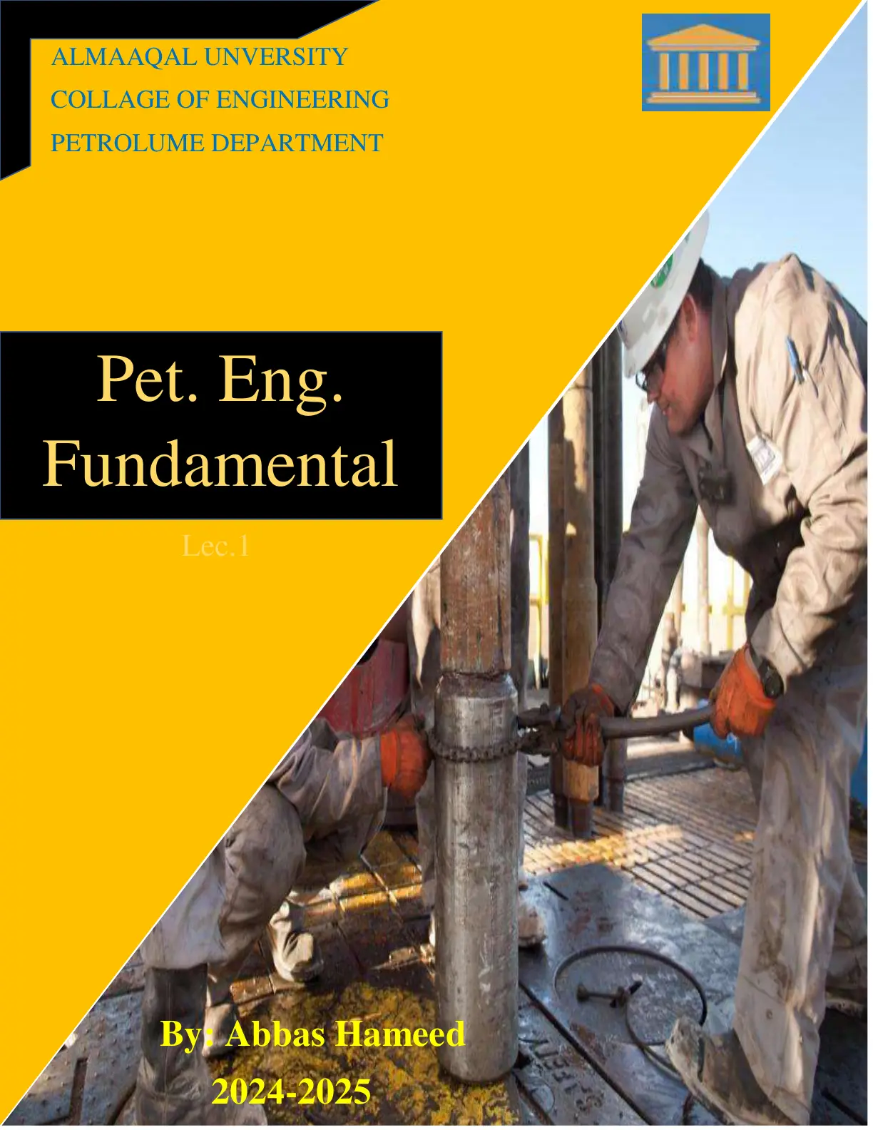 غلاف تقرير Petroleum Engineering Fundamental