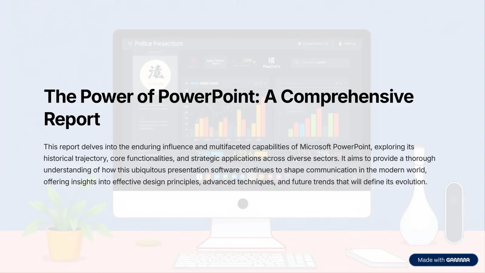 غلاف تقرير The Power of PowerPoint: A Comprehensive Report