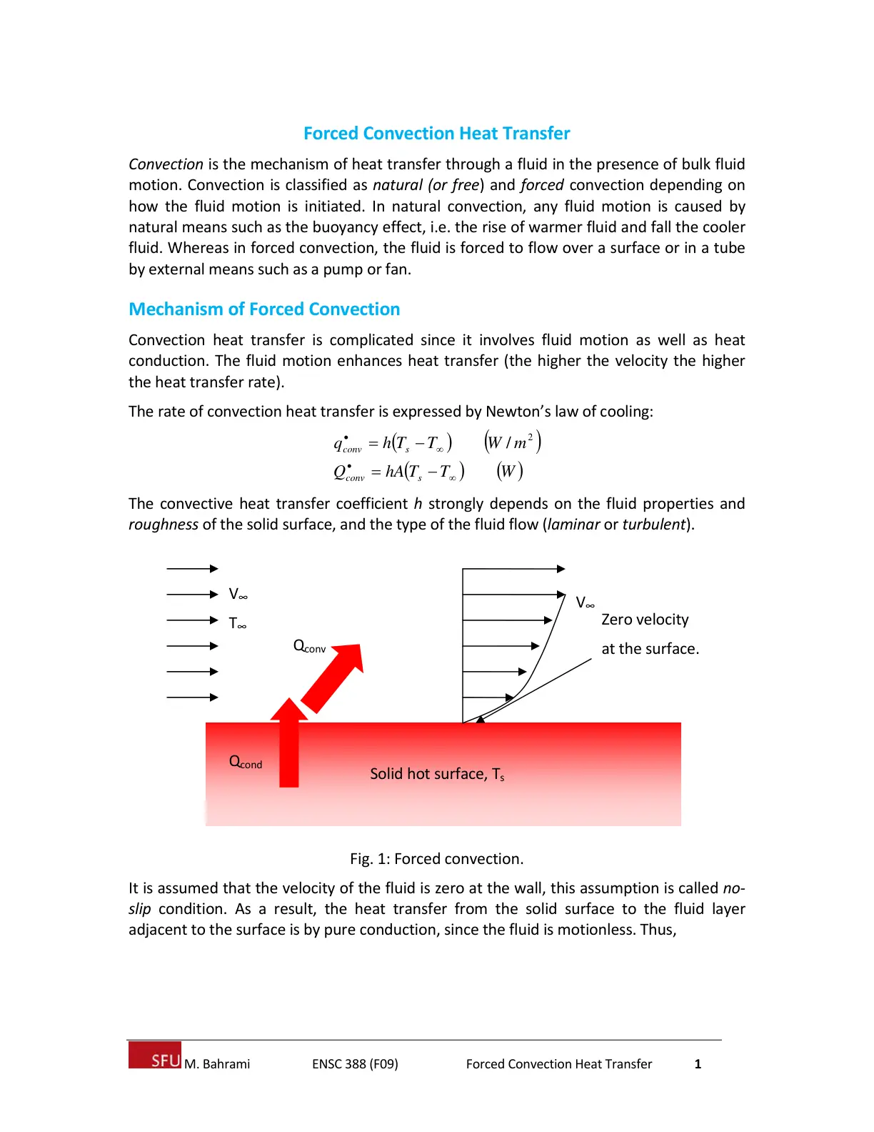 غلاف تقرير Forced Convection Heat Transfer