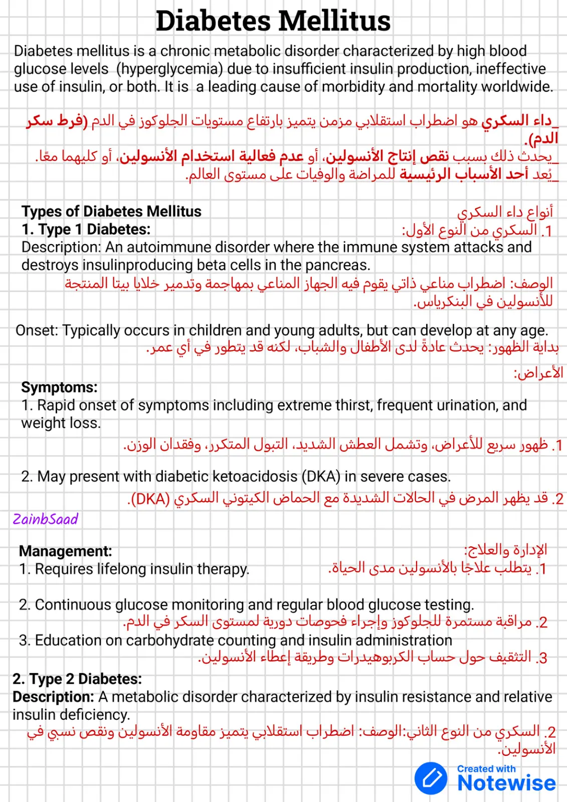 غلاف تقرير Diabetes Mellitus