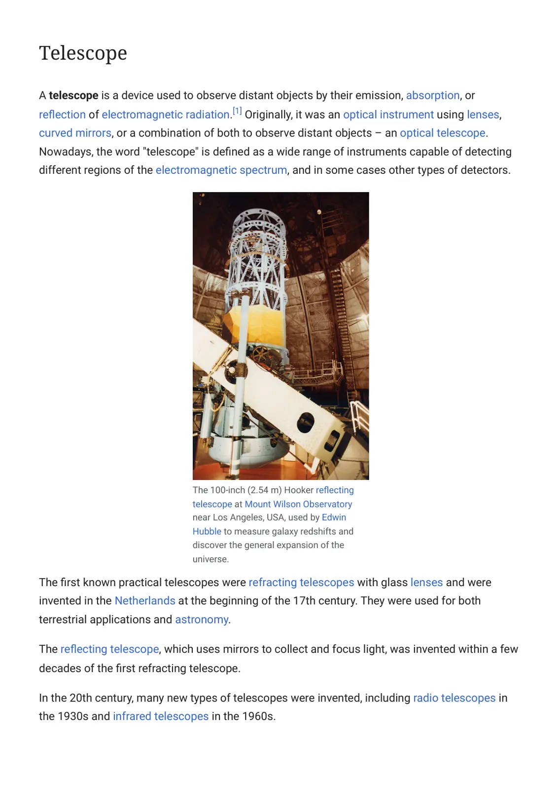 غلاف تقرير Telescope