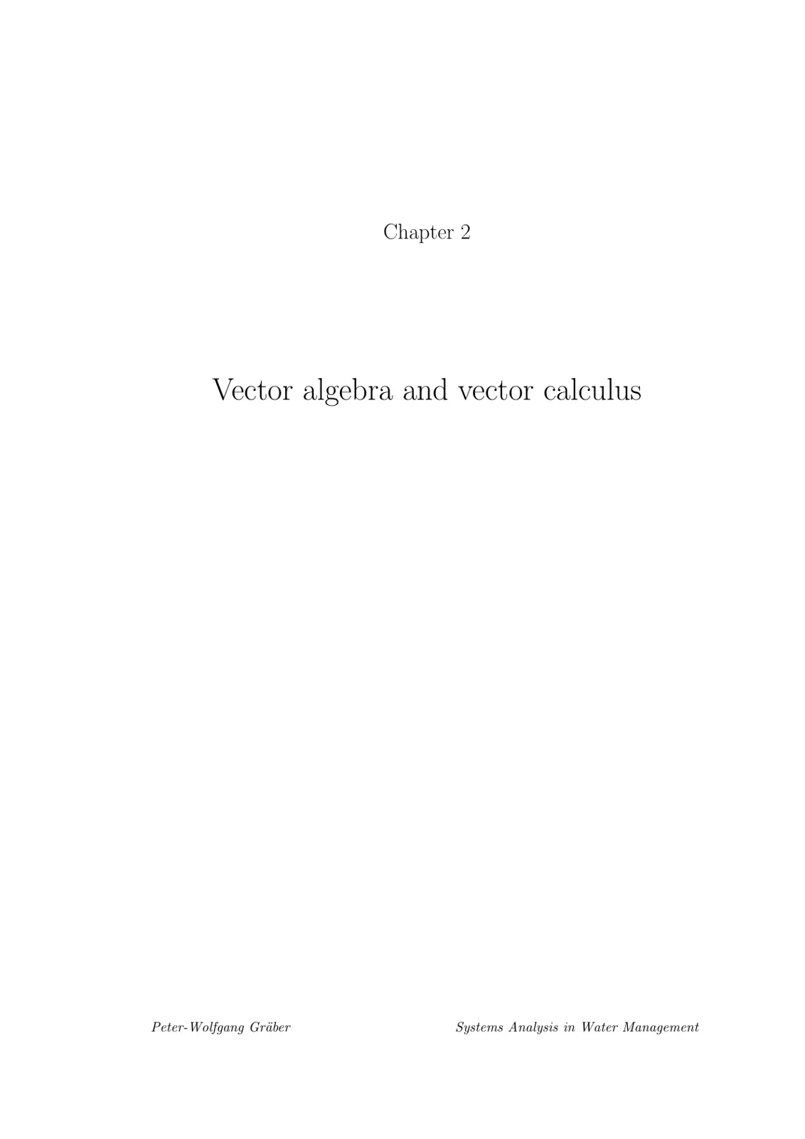 غلاف تقرير Chapter 2: Vector Algebra and Vector Calculus