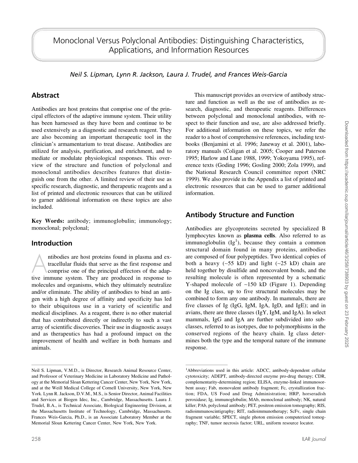 غلاف تقرير Monoclonal Versus Polyclonal Antibodies: Distinguishing Characteristics, Applications, and Information Resources