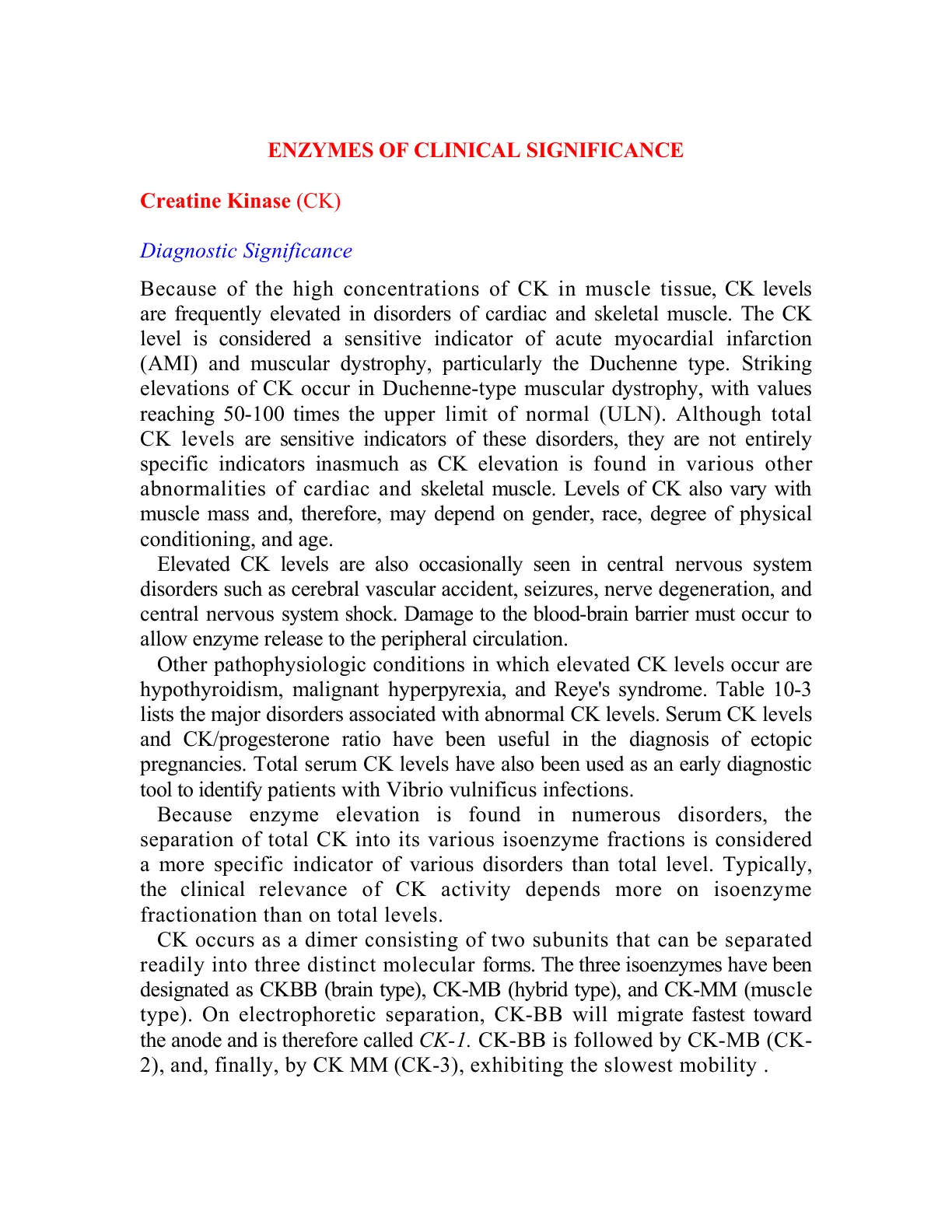 غلاف تقرير ENZYMES OF CLINICAL SIGNIFICANCE