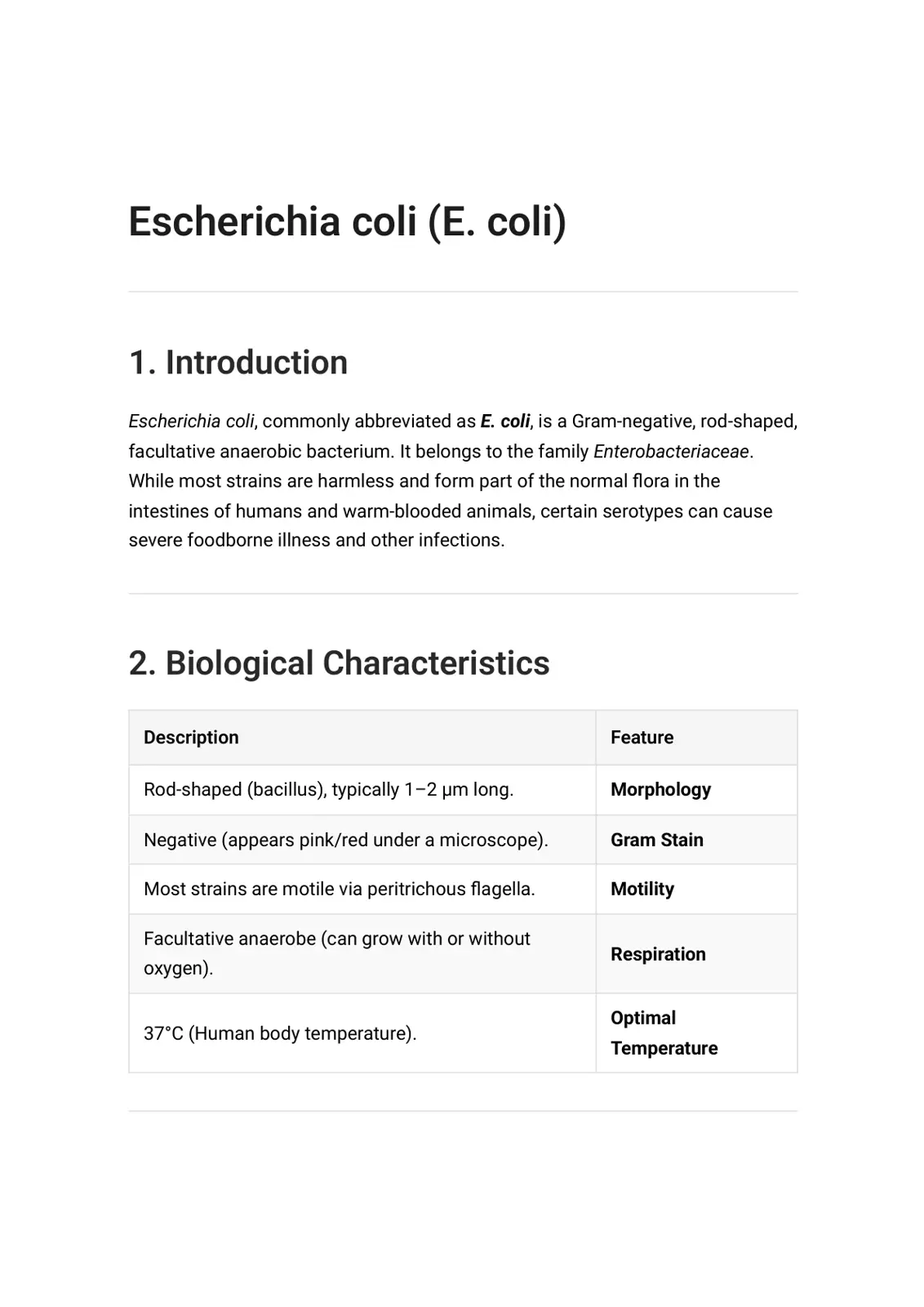 غلاف تقرير Escherichia coli (E. coli)