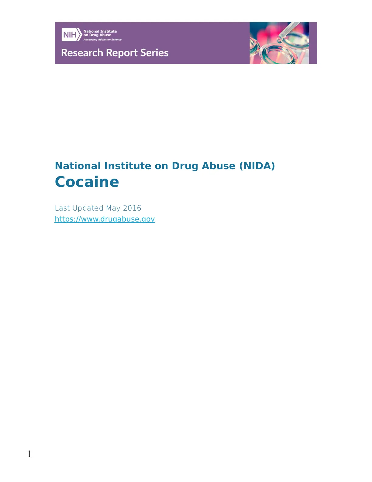 غلاف تقرير Cocaine