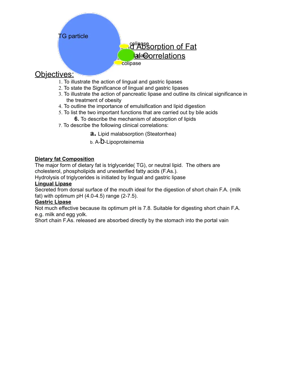 غلاف تقرير Absorption of Fat