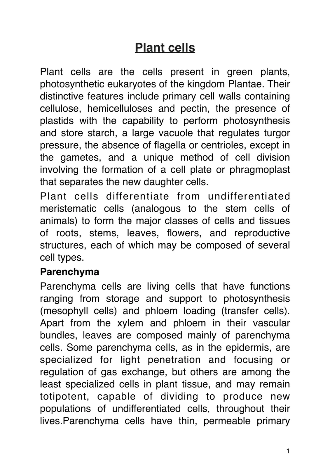 غلاف تقرير Plant Cells