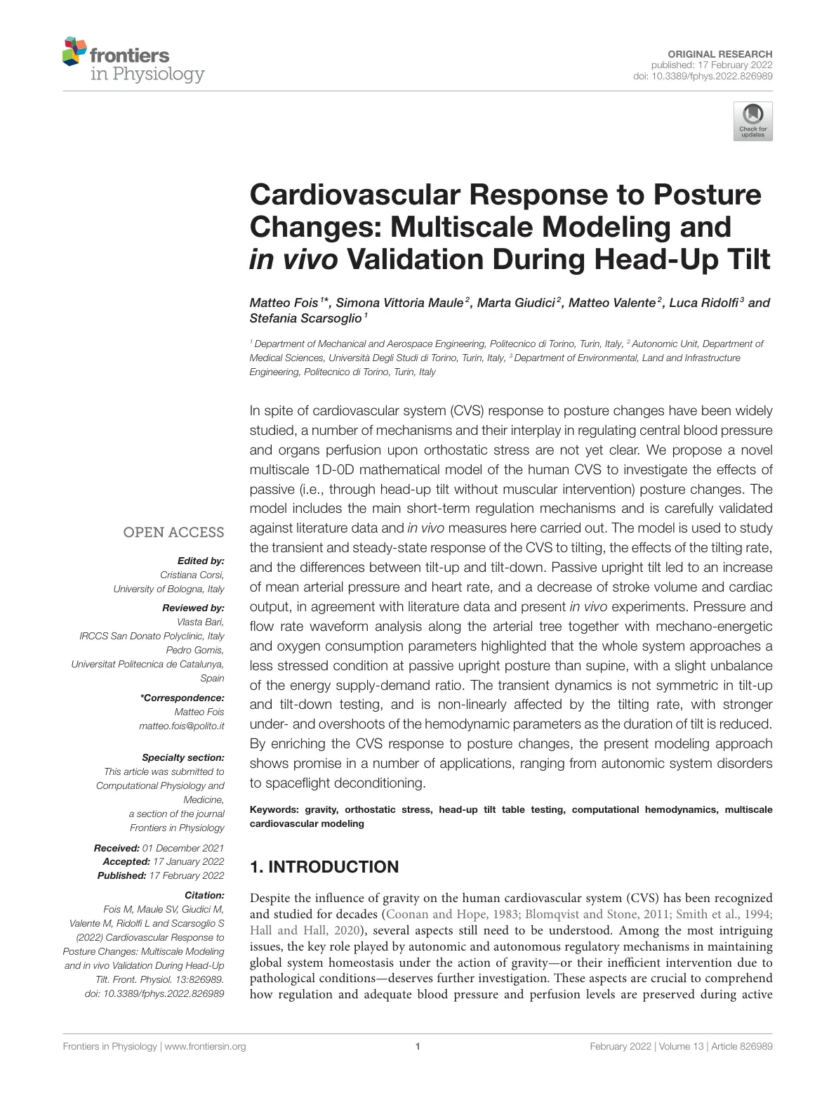 غلاف تقرير Frontiers in Physiology - Original Research Article