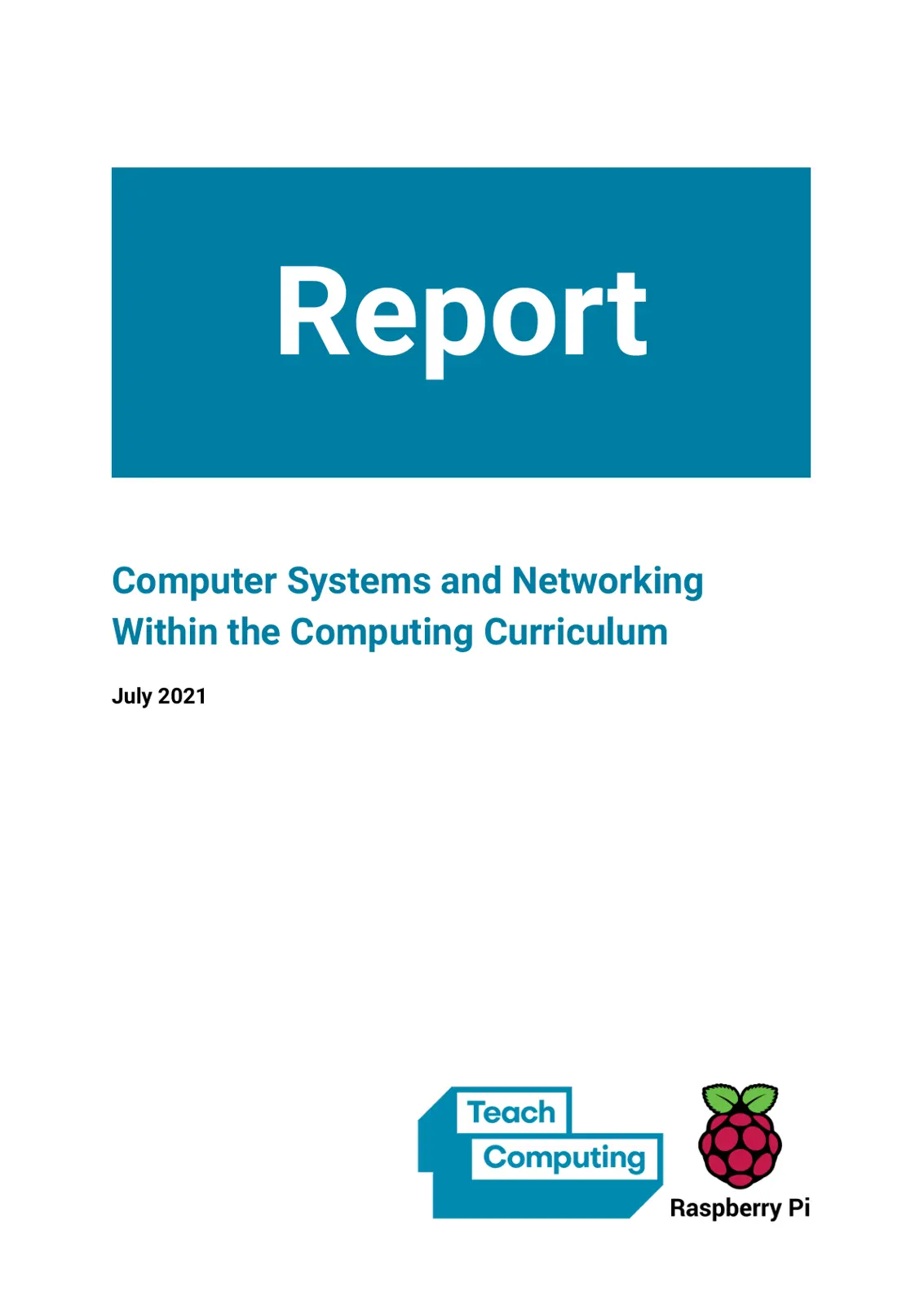 غلاف تقرير Computer Systems and Networking Within the Computing Curriculum