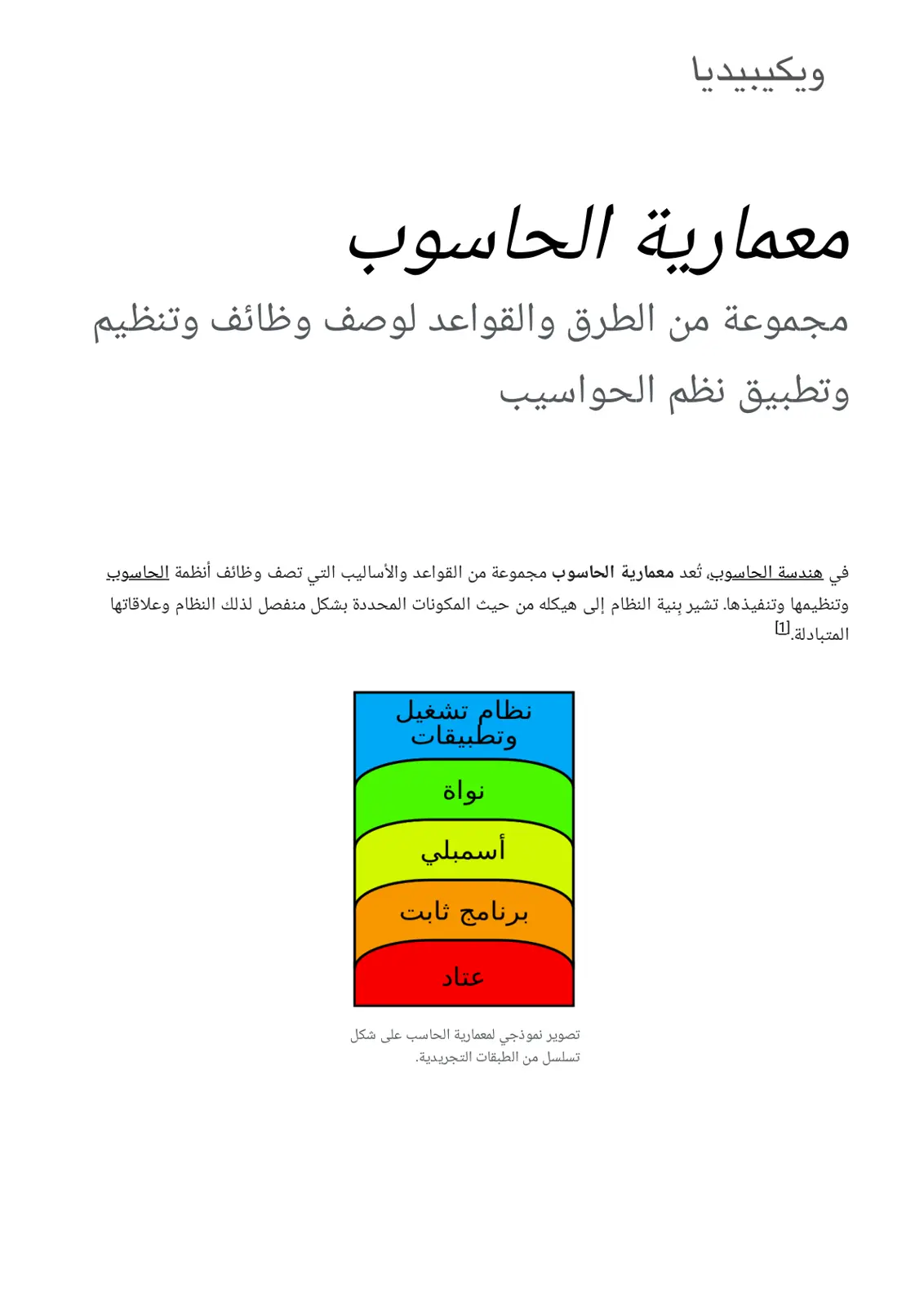 غلاف تقرير معمارية الحاسوب