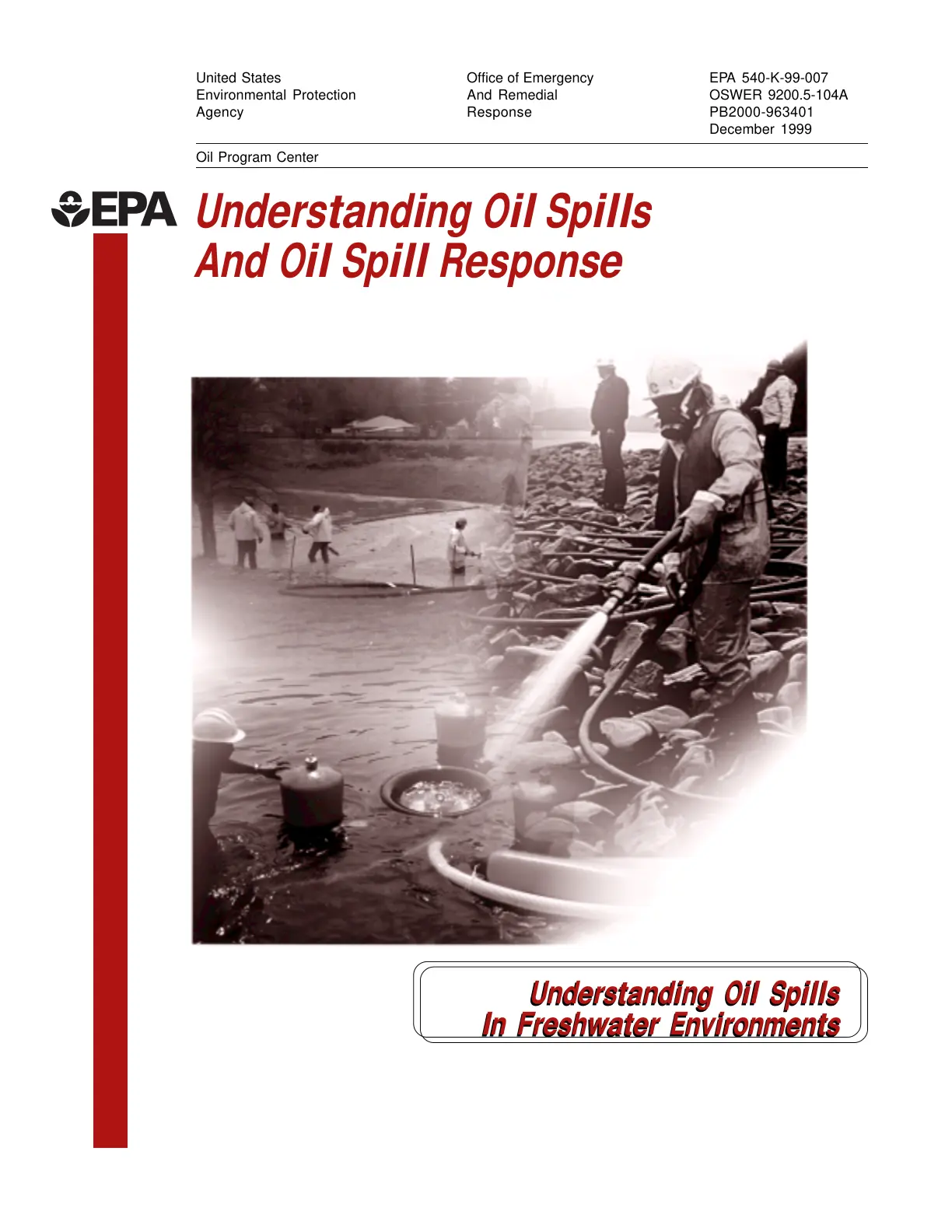غلاف تقرير Understanding Oil Spills And Oil Spill Response