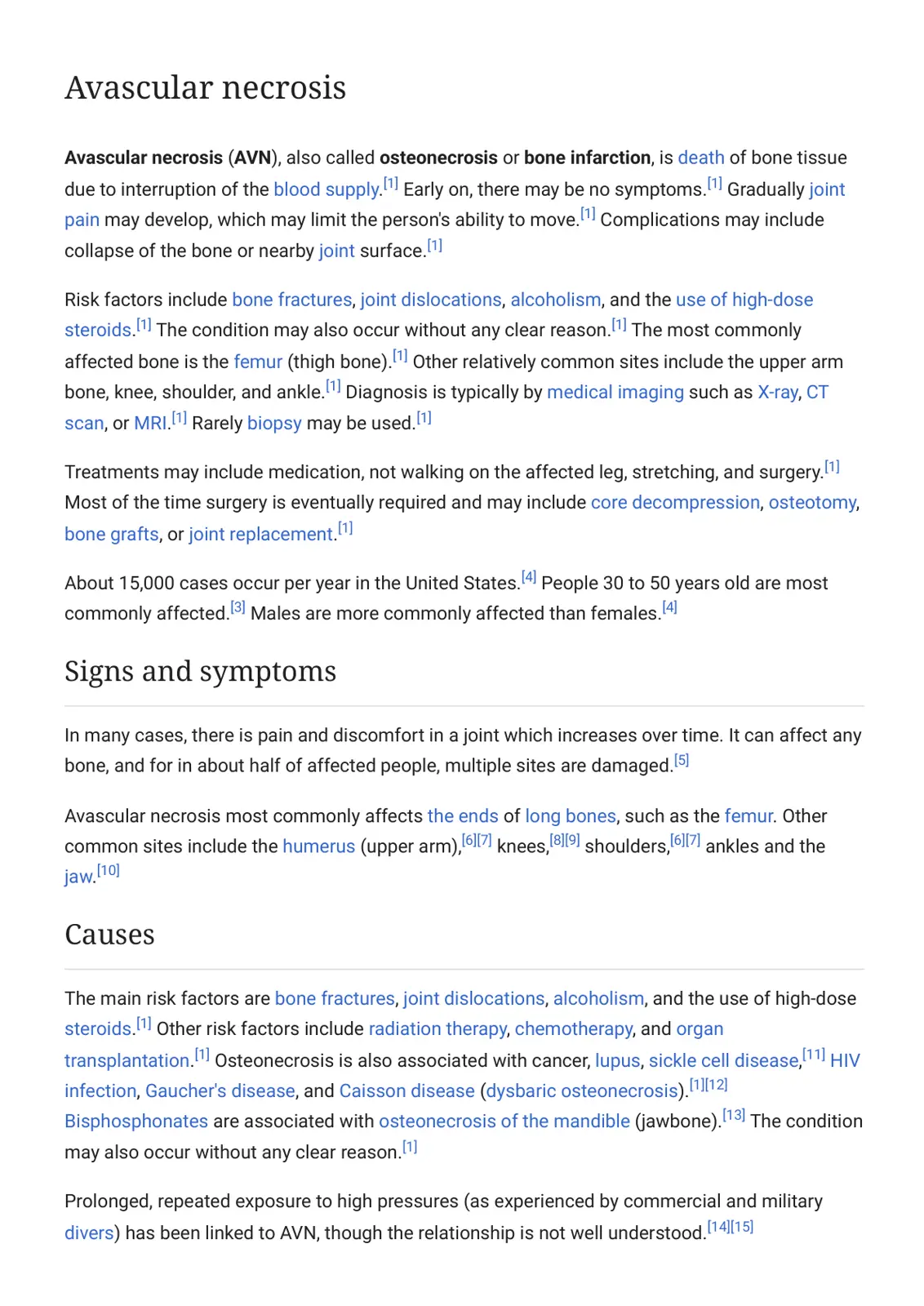 غلاف تقرير Avascular necrosis