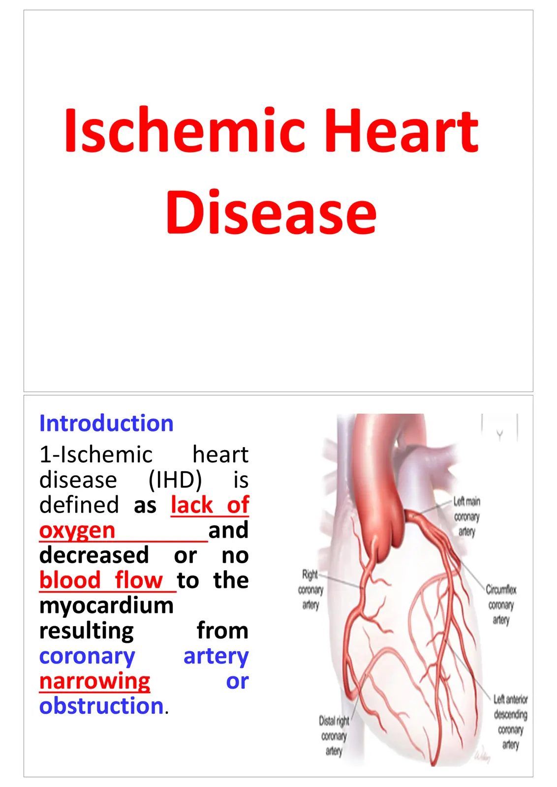 غلاف تقرير Ischemic Heart Disease