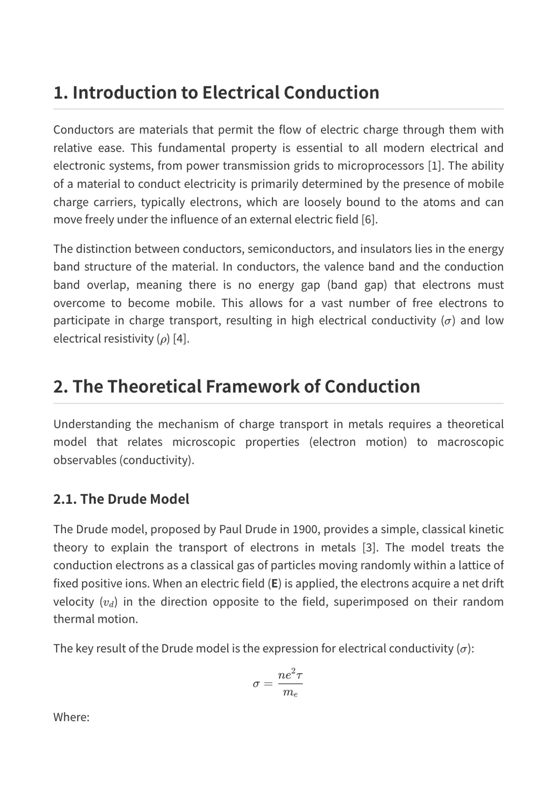 غلاف تقرير Introduction to Electrical Conduction