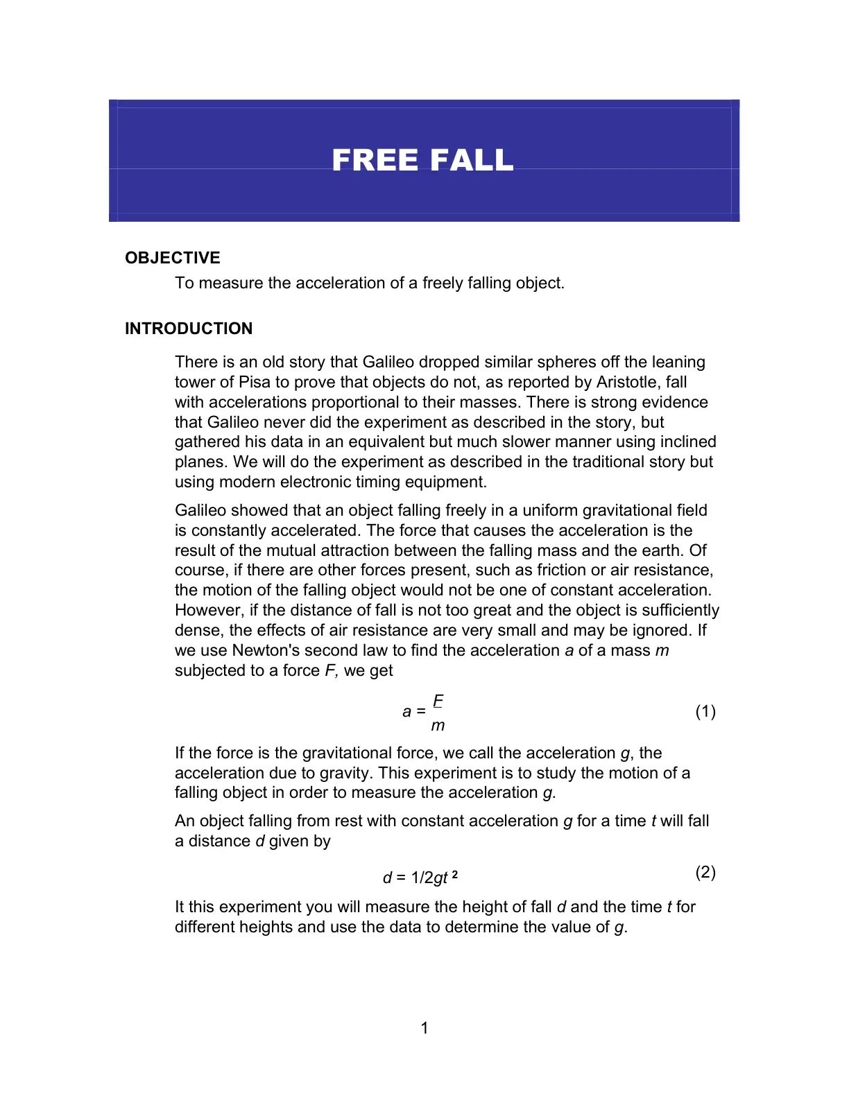 غلاف تقرير Free Fall
