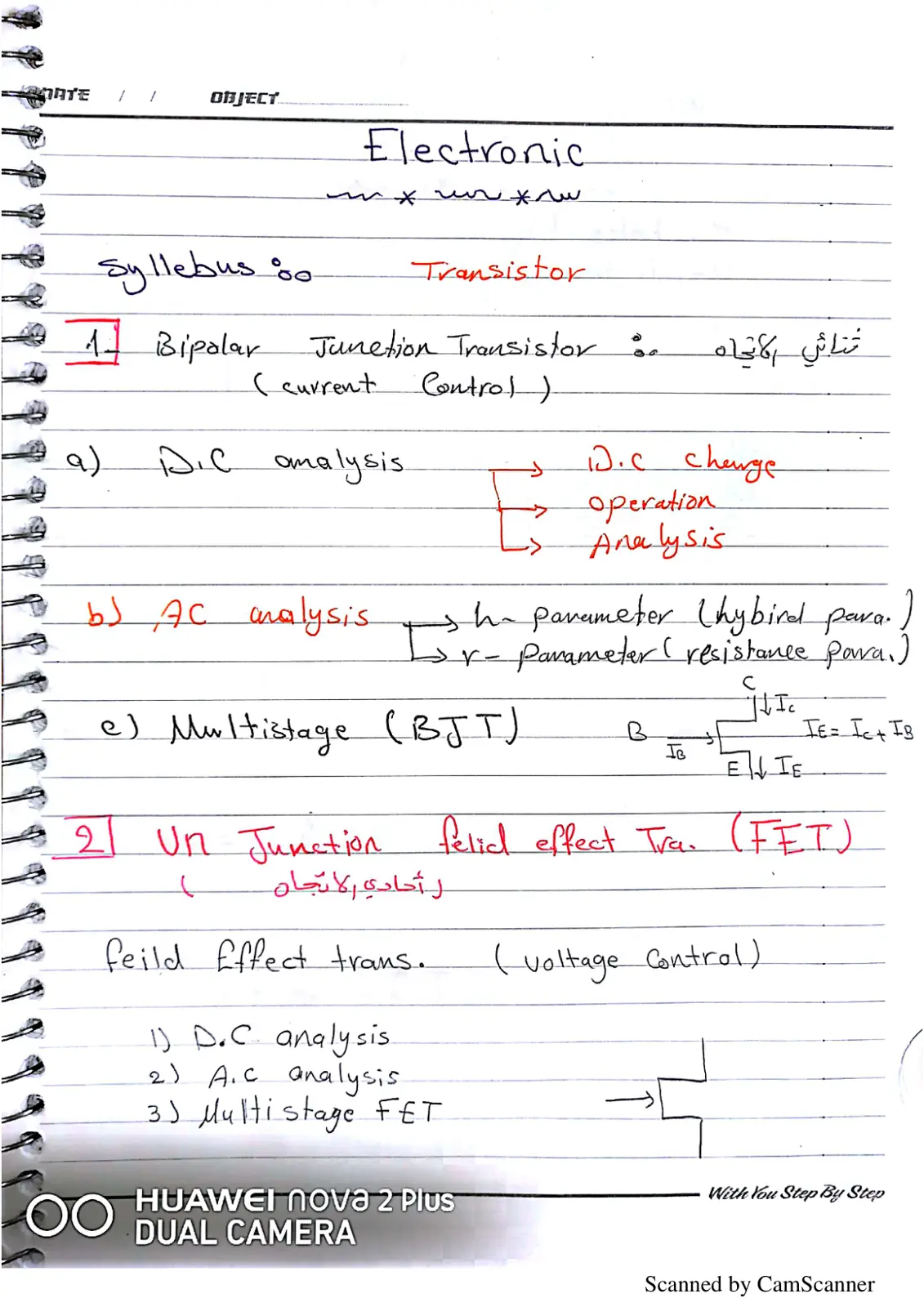 غلاف تقرير Electronic Syllabus: Transistor