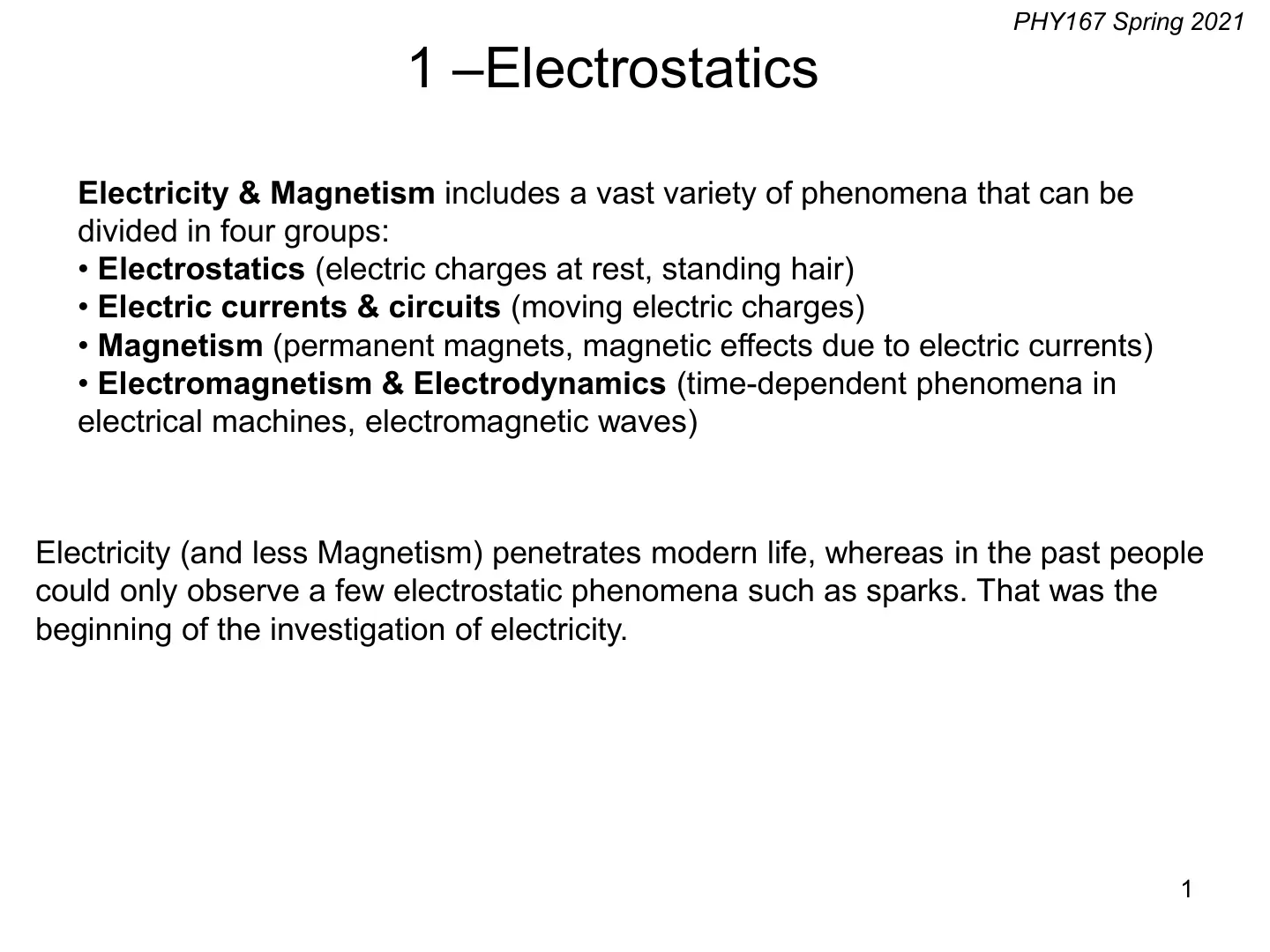 غلاف تقرير Electrostatics