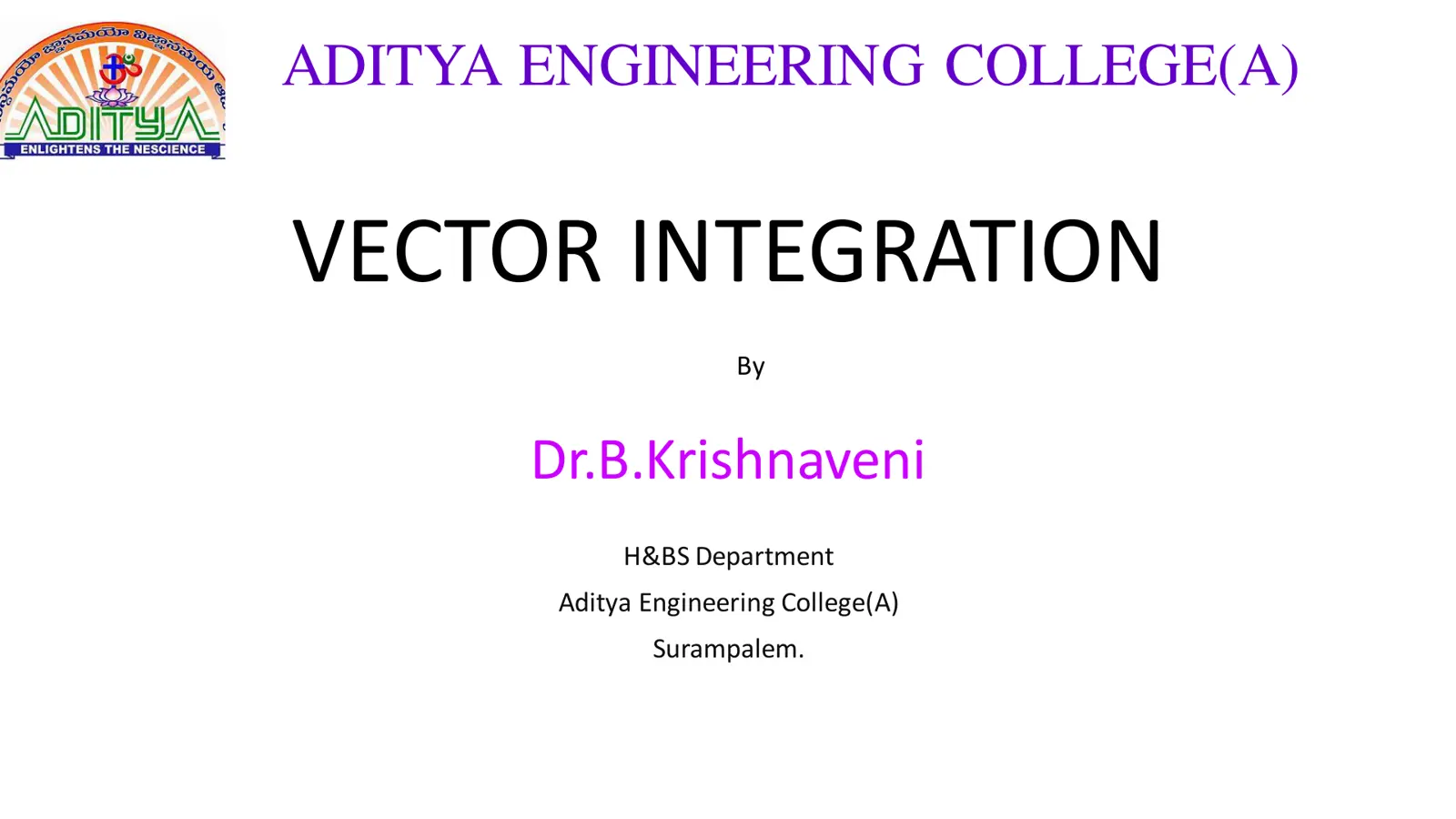 غلاف تقرير Vector Integration