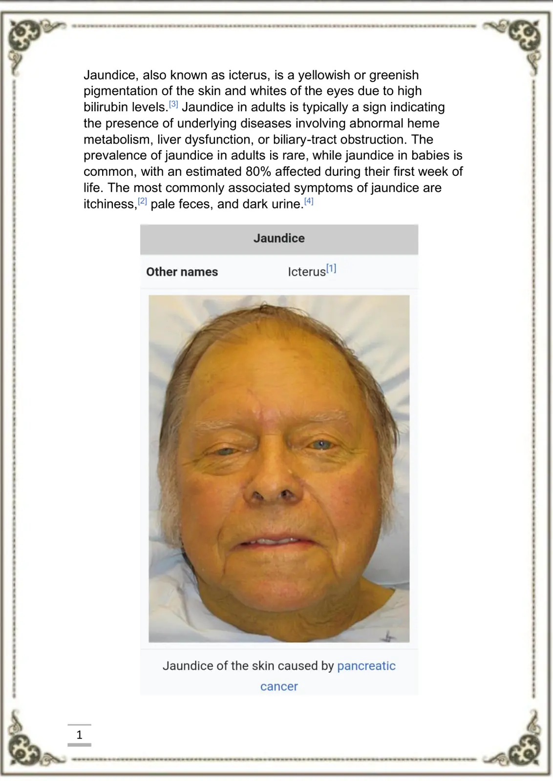 غلاف تقرير Jaundice