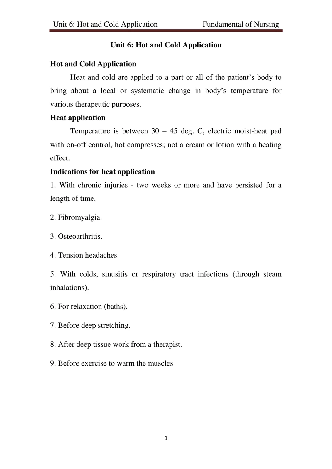 غلاف تقرير Hot and Cold Application