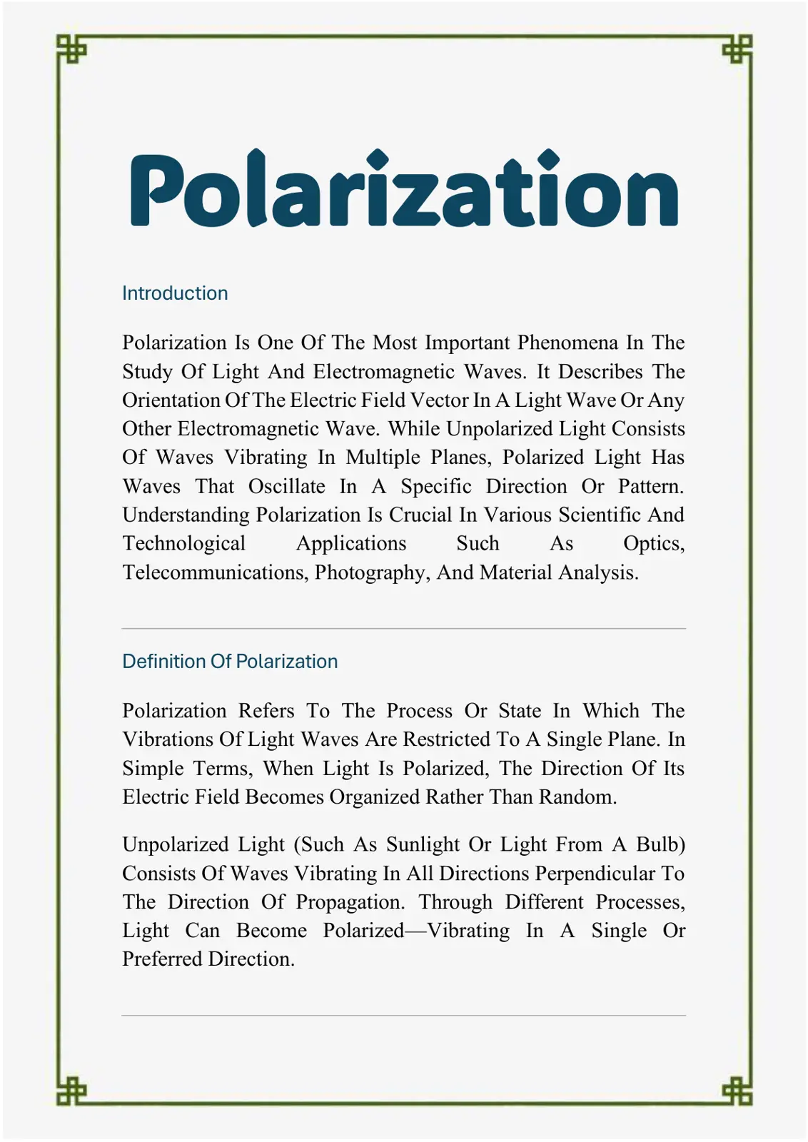 غلاف تقرير Polarization