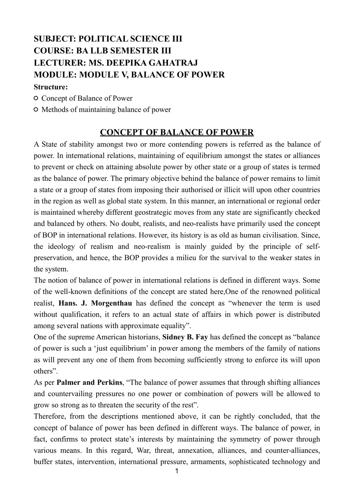 غلاف تقرير BALANCE OF POWER