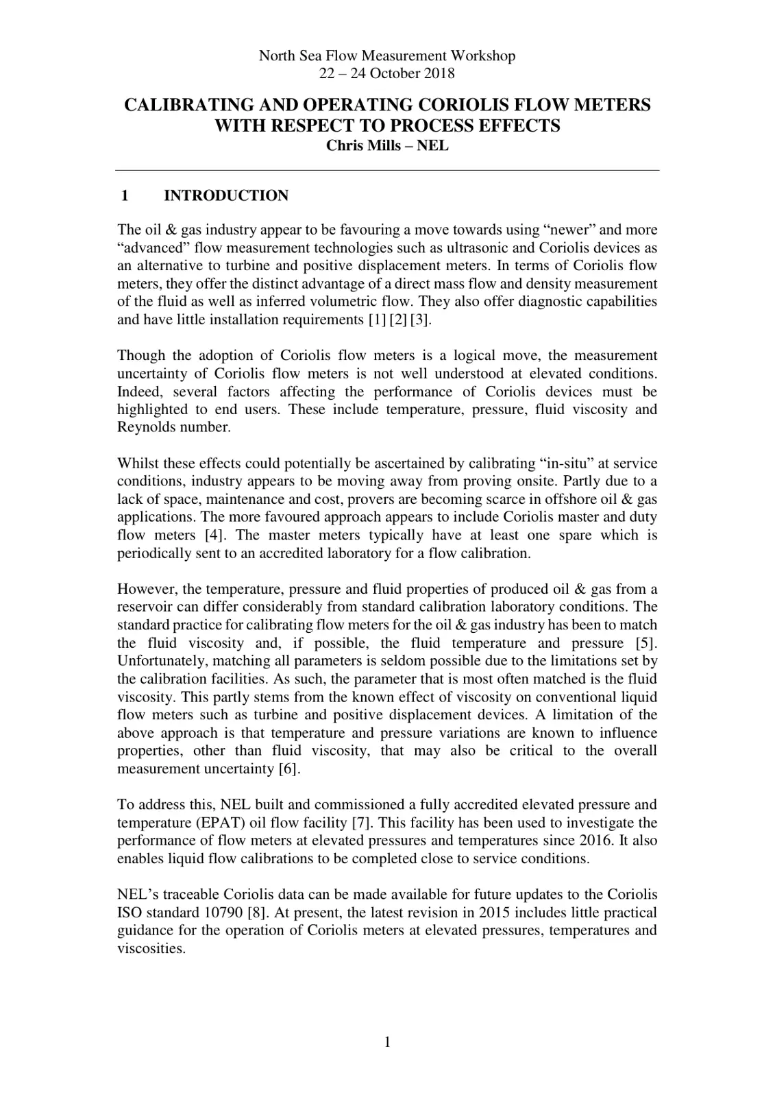 غلاف تقرير Calibrating and Operating Coriolis Flow Meters with Respect to Process Effects