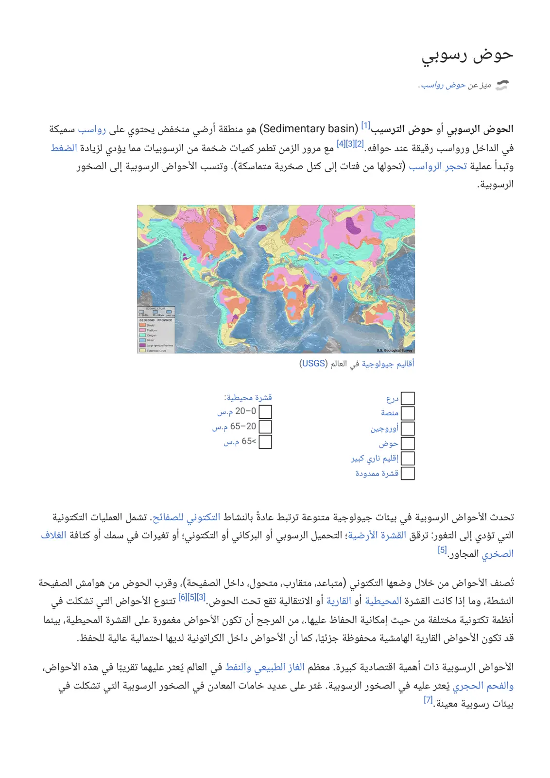 غلاف تقرير الحوض الرسوبي