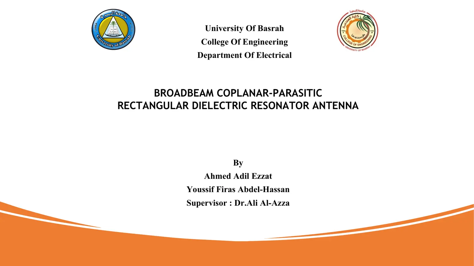 غلاف تقرير Broadbeam Coplanar-Parasitic Rectangular Dielectric Resonator Antenna