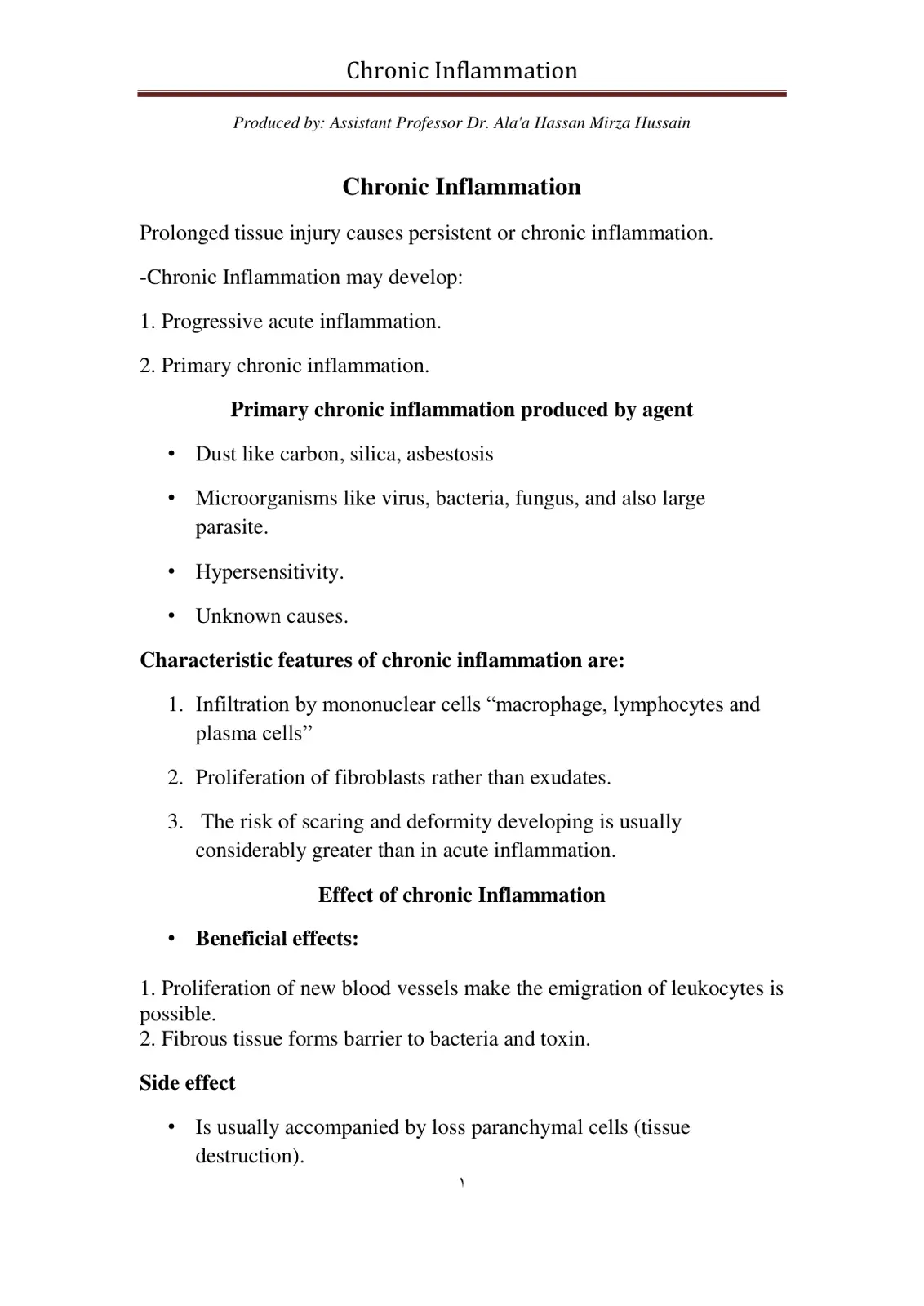 غلاف تقرير Chronic Inflammation