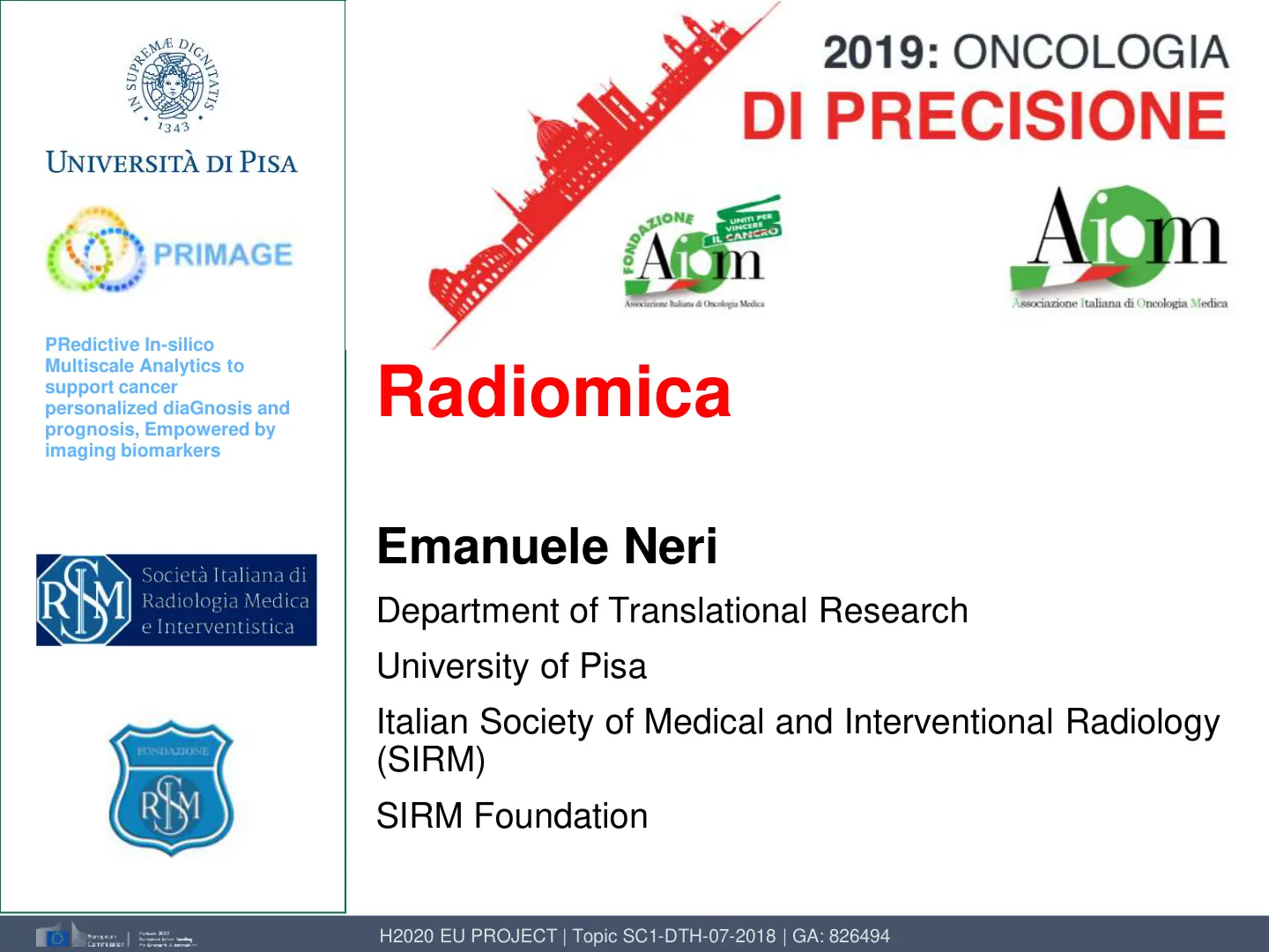 غلاف تقرير PRIMAGE 2019: Precision Oncology