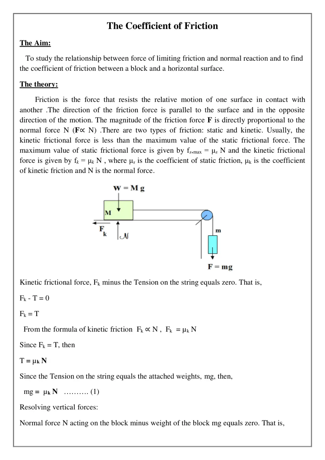 غلاف تقرير The Coefficient of Friction