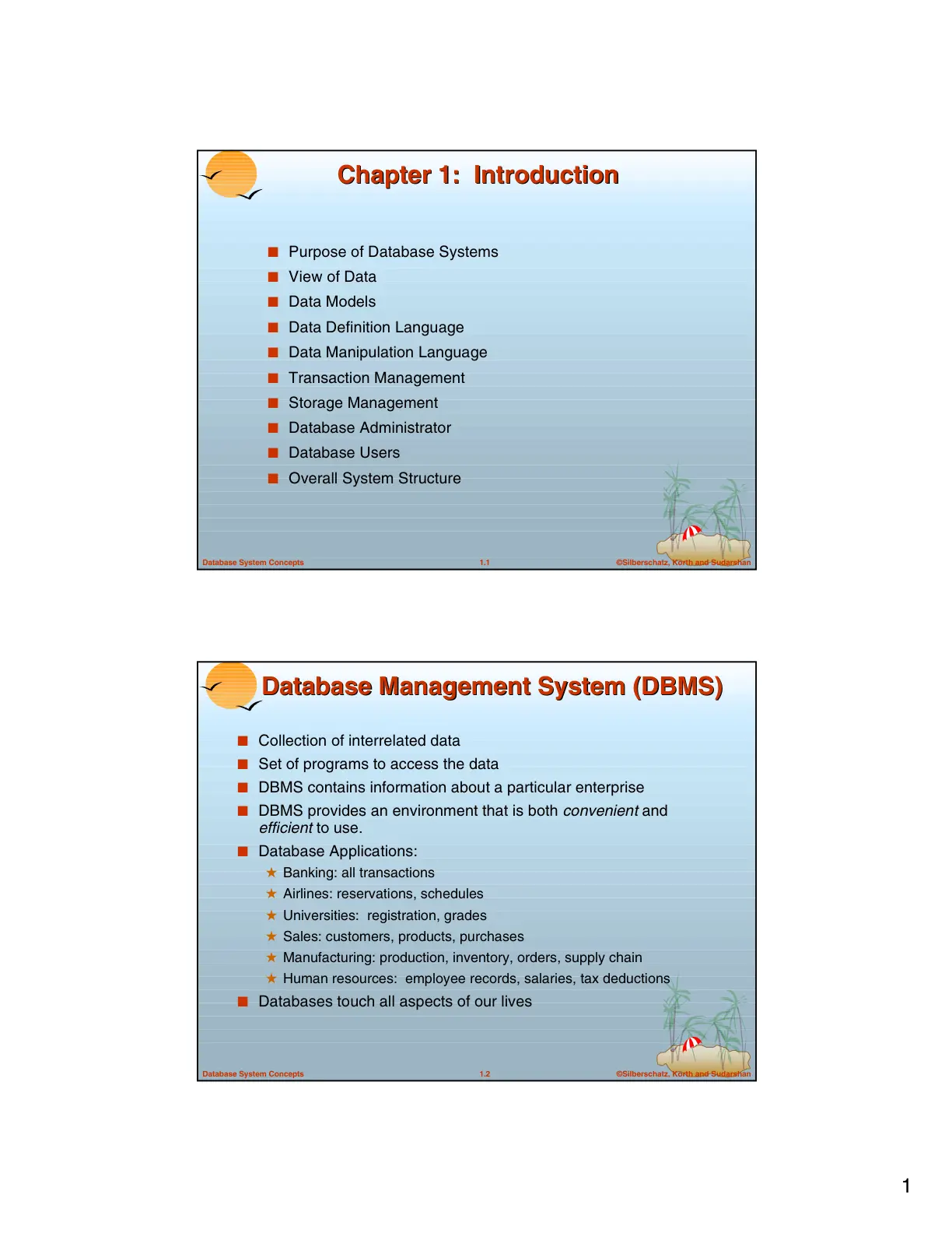 غلاف تقرير Database System Concepts
