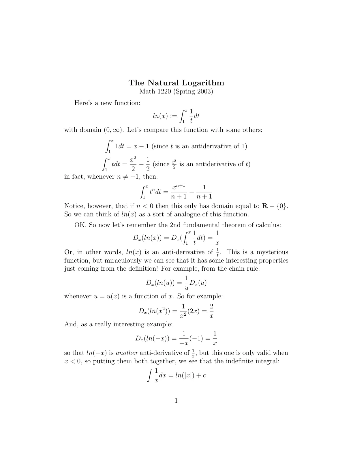 غلاف تقرير The Natural Logarithm