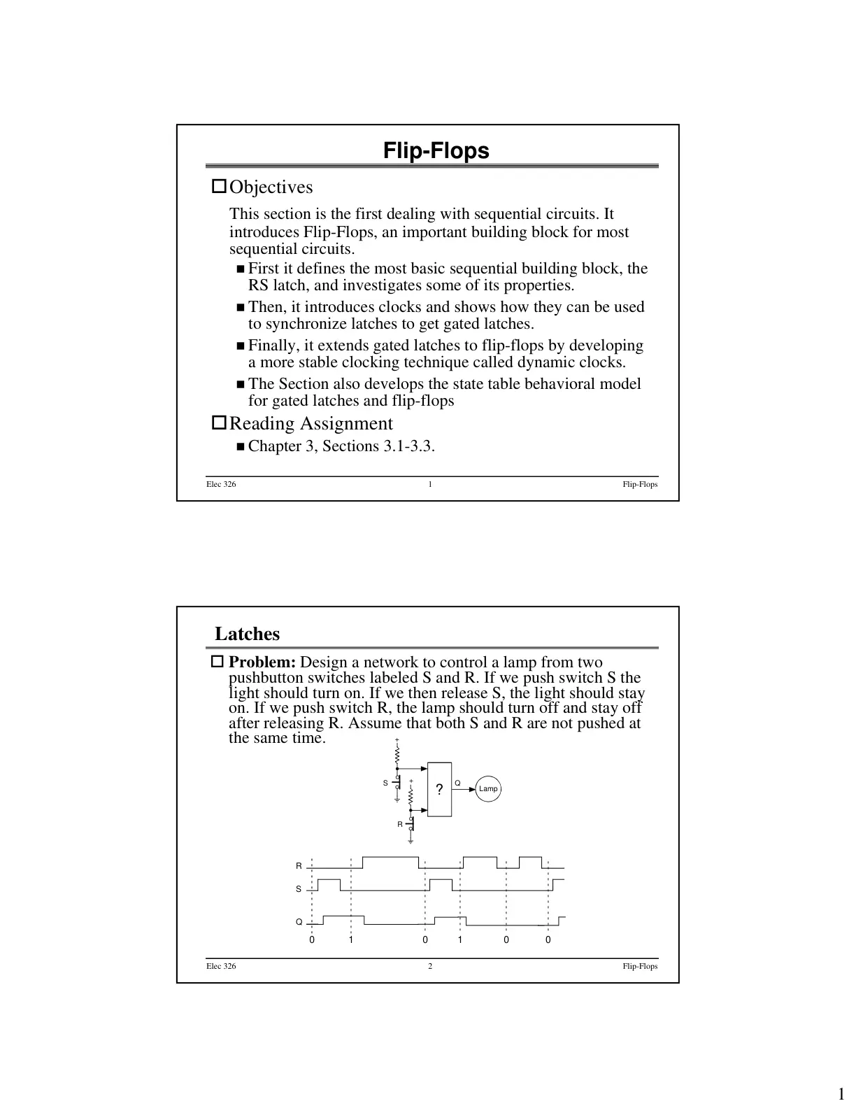 غلاف تقرير Objectives Flip-Flops